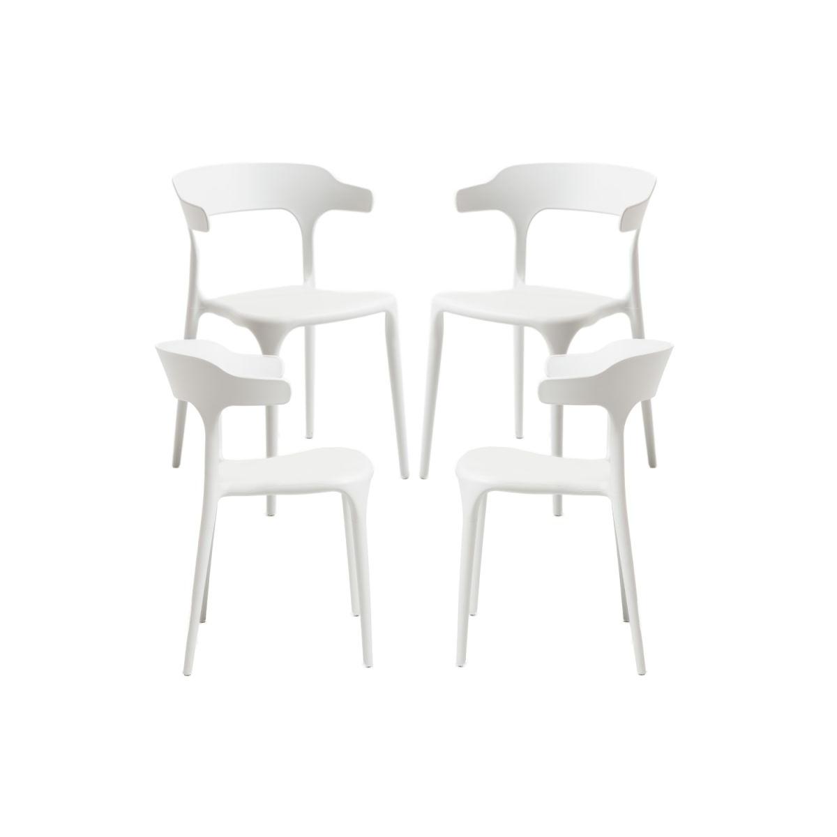 Regalos Miguel - Packs Sillas Jardín - Pack 4 Sillas Teul - Blanco