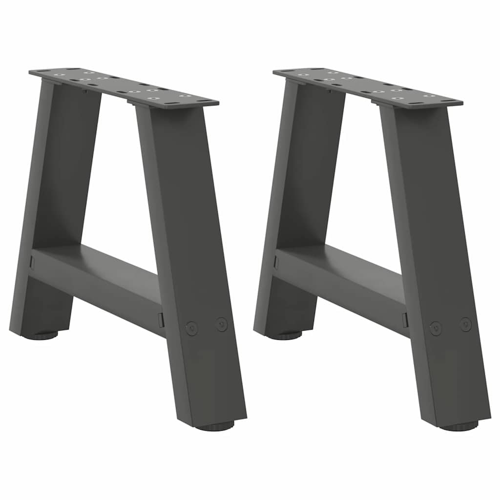 vidaXL Patas para mesa de centro en forma de A (2 unidades) 40 x (30-31) cm, acero