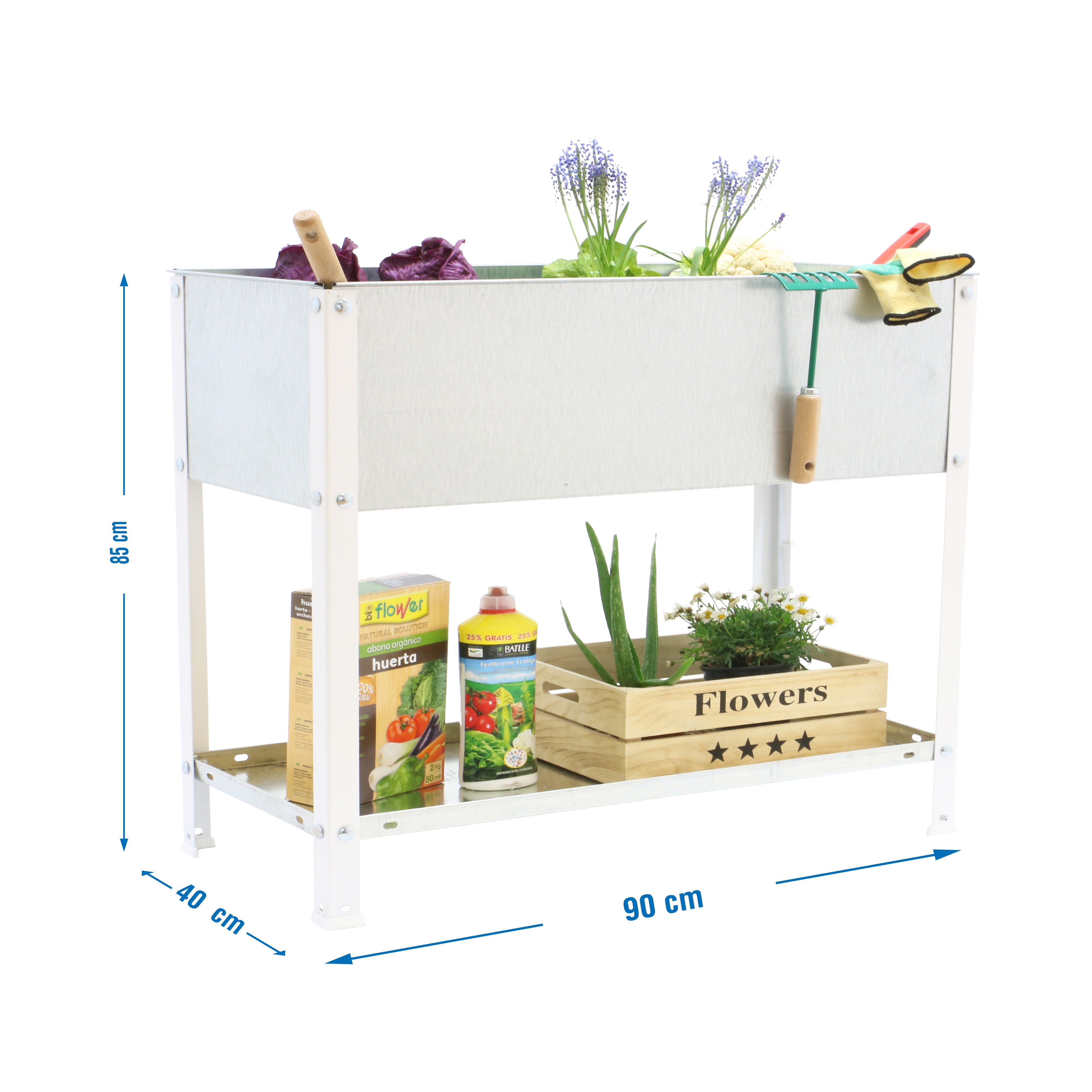 Estantería SIMONRACK Simongarden urban top 850x900x400 bco/gal-100l