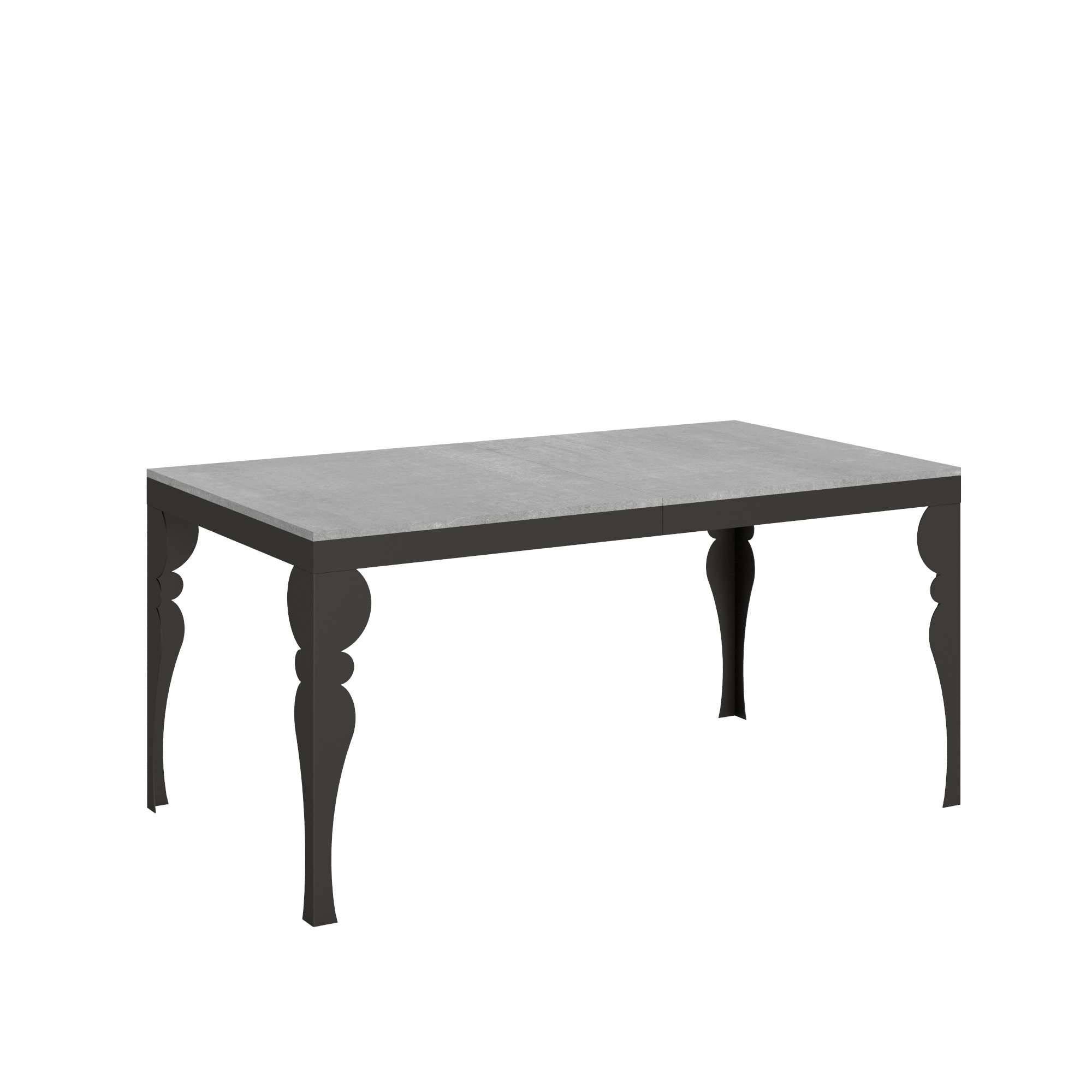 Mesa extensible 90x160/264 cm Paxon Evolution Estructura de cemento Antracita - Itamoby