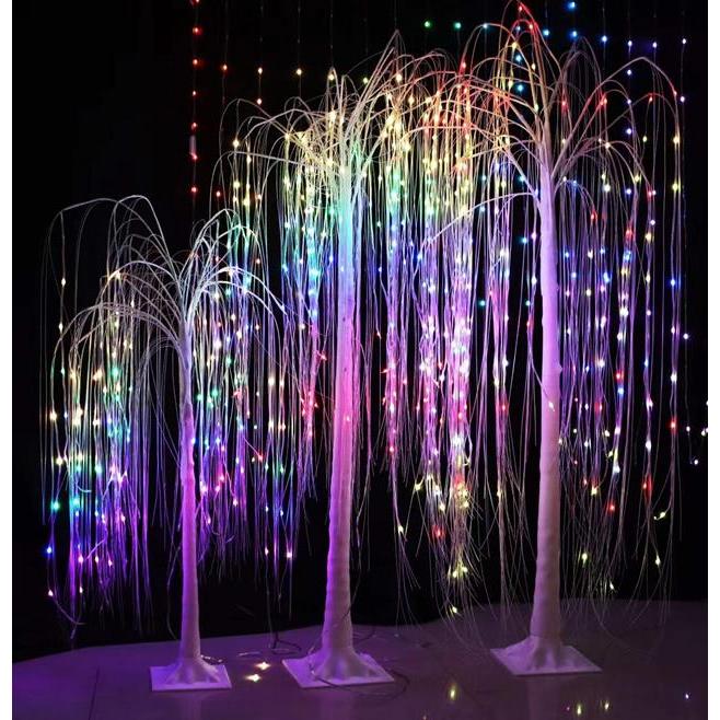 Arbol Led Metal 60X60X180 240L App Bluetooth, Decoracióna de navidad para todos los hogares, Navidad Moderna White Forest