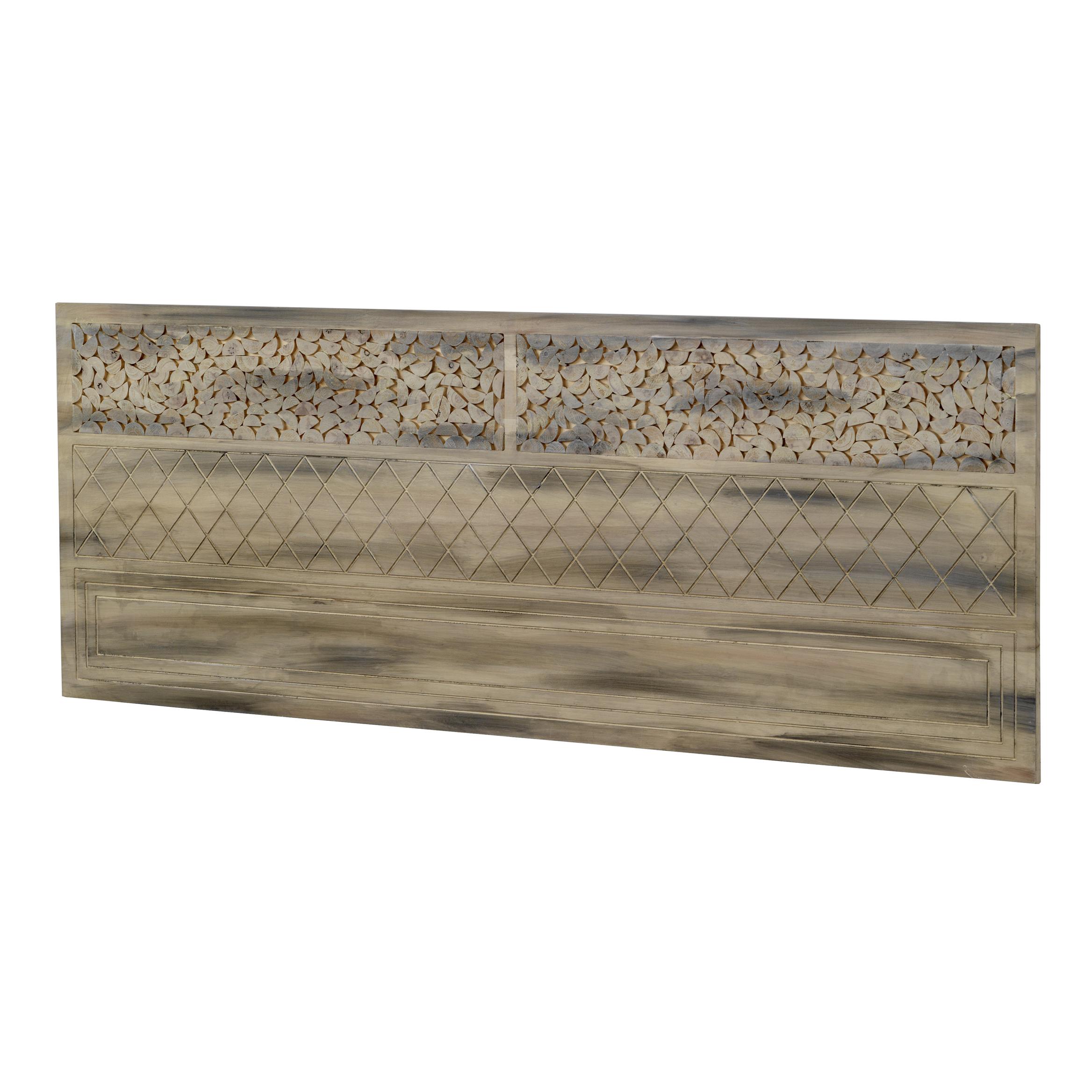 Cabecero De Madera De Álamo Natural, 165X60 Cm El mejor complemento para tu hogar. Fijalo