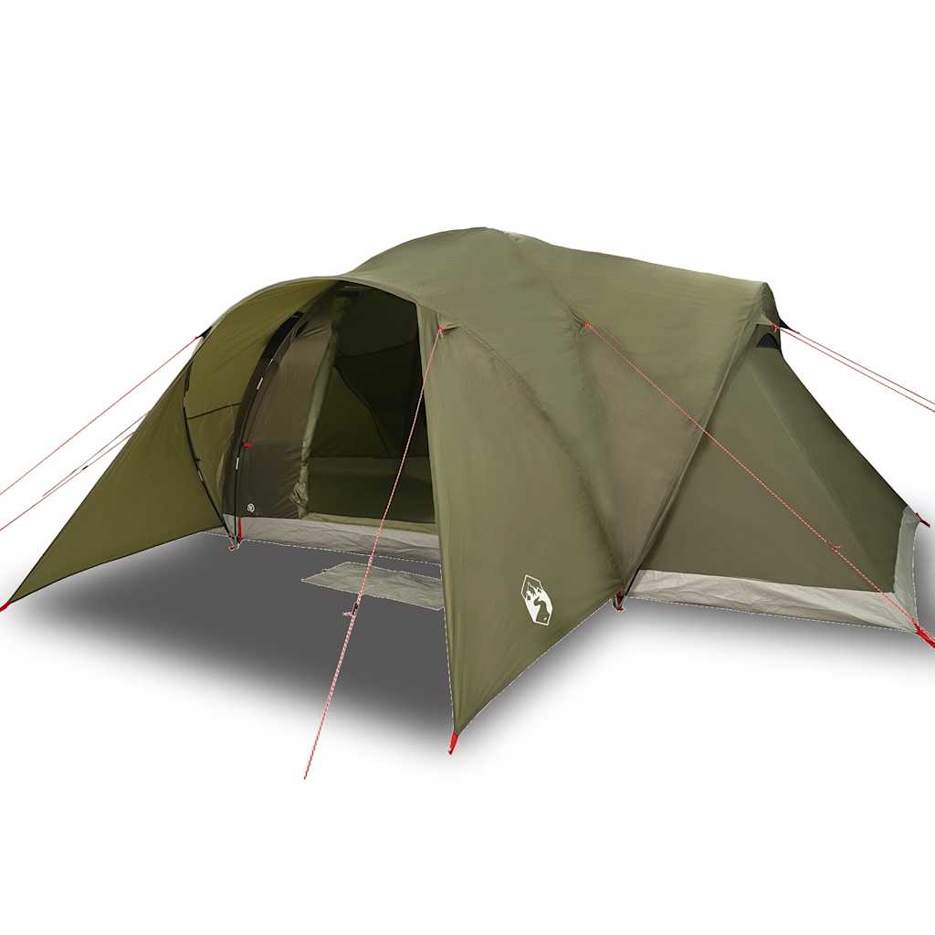 vidaXL Tienda campaña familiar iglú 6 personas impermeable verde oliva
