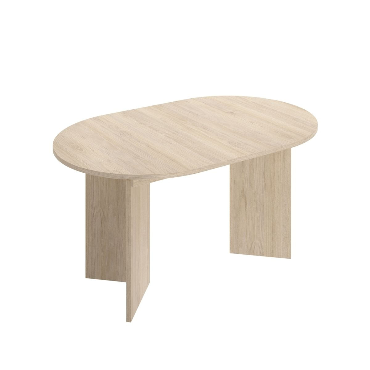 Mesa de comedor Bari diseño extensible natural 76,3x140x90 cm