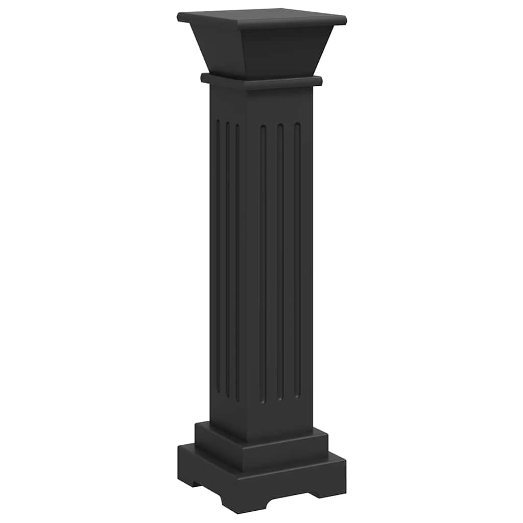 vidaXL Soporte plantas pilar cuadrado clásico negro 17x17x66 cm MDF