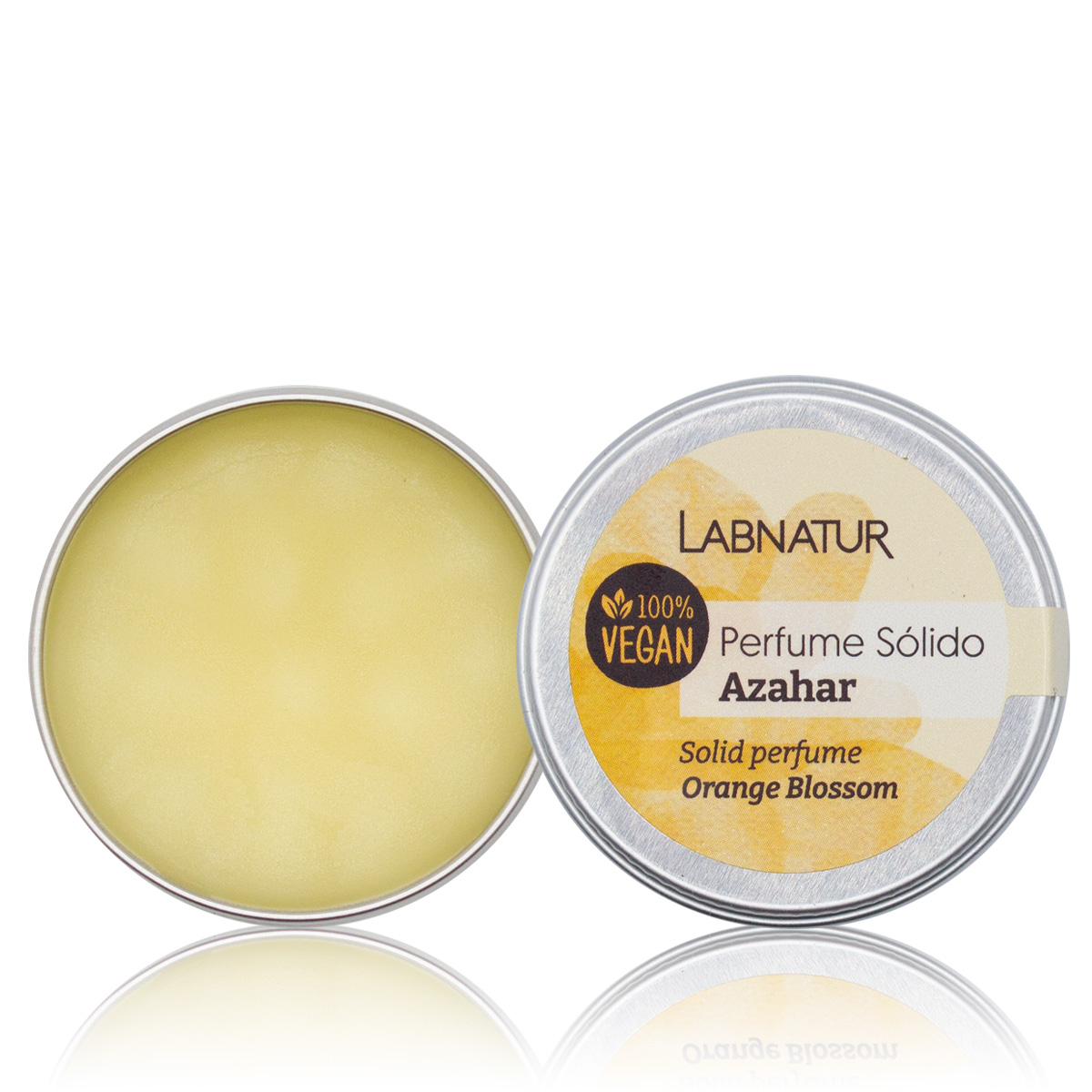 Labnatur Perfume Sólido Azahar - Aroma Floral y Mediterráneo - Natural y Sin Alcohol - Fragancia Duradera - Con Aceites Vegetales - Para Mujer y Hombre - Fabricado en España - 15 ml