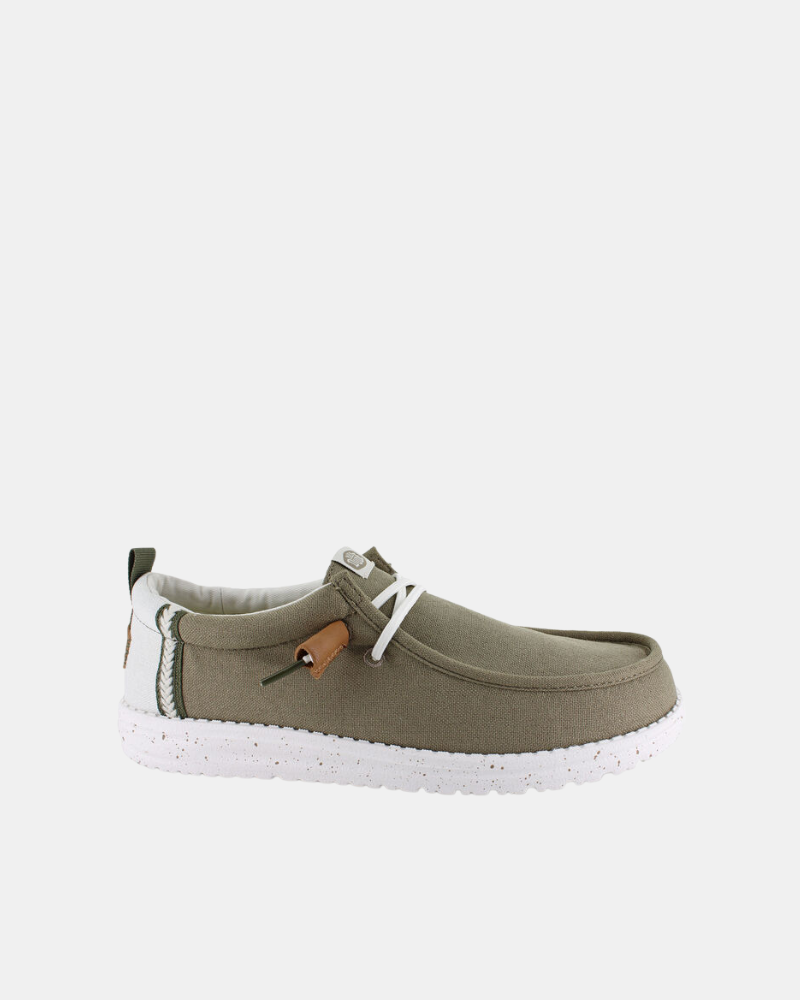 HEY DUDE 43086 WALLY CRAFT LINEN Zapatillas Hombre Verde