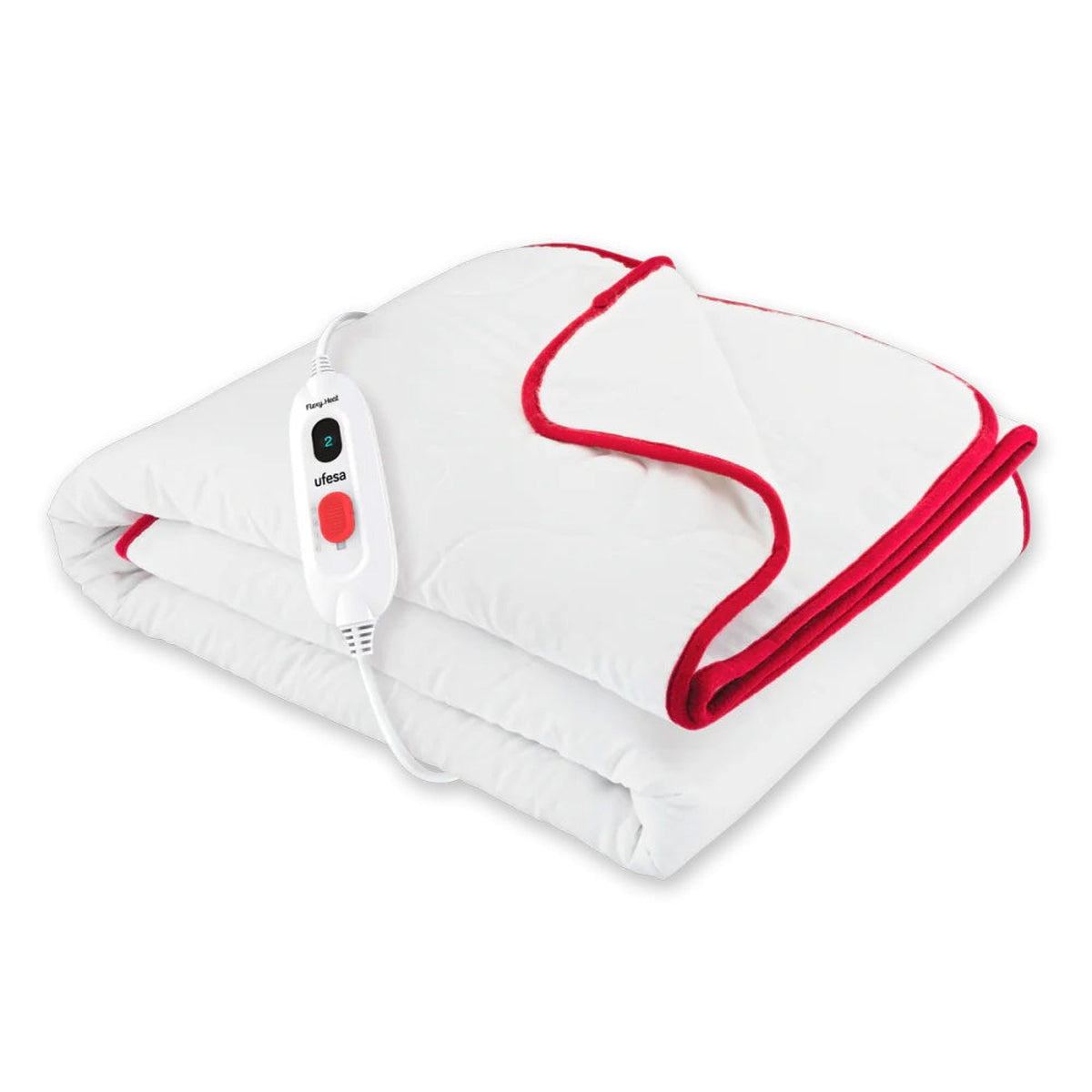 Ufesa - Calientacamas eléctrico Flexy Heat CIN Comfort 150x90 cm para cama individual, con sistema exclusivo de calor focalizado en pies, acolchado suave y fijación al colchón, 60 W, autostop de seguridad tras 3 h
