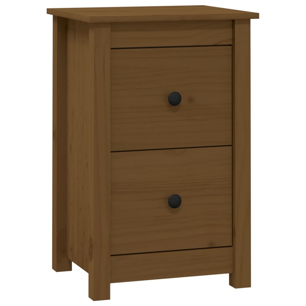 Vidaxl Mesita de Noche de Madera Maciza de Pino 40x35x61,5 Cm