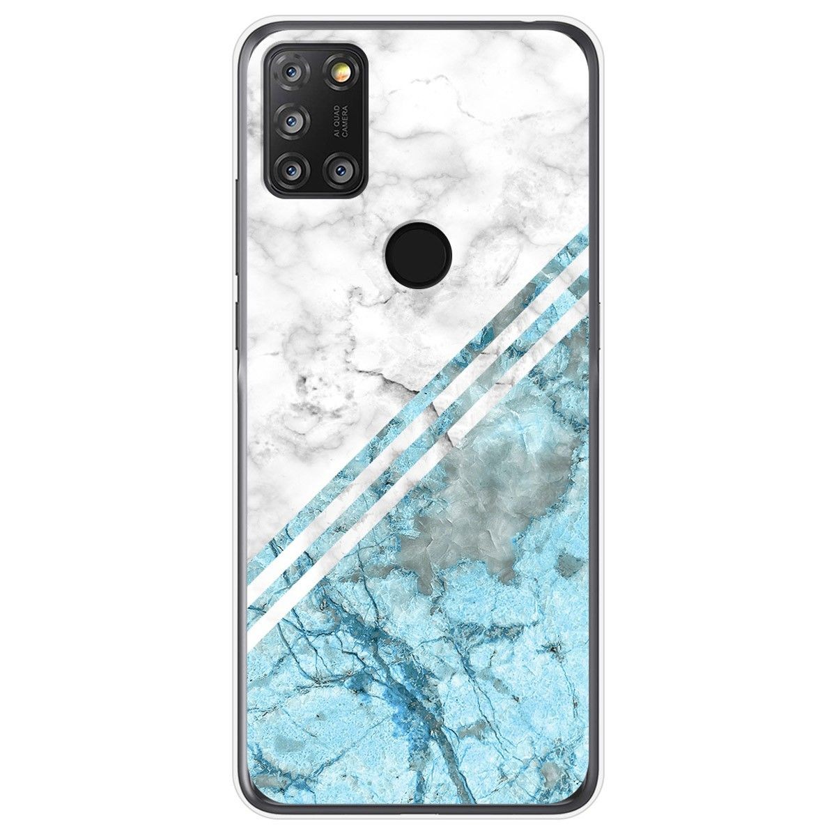 Tumundosmartphone Funda Gel Tpu para Alcatel 3X 4CAM diseño Mármol 02 Dibujos