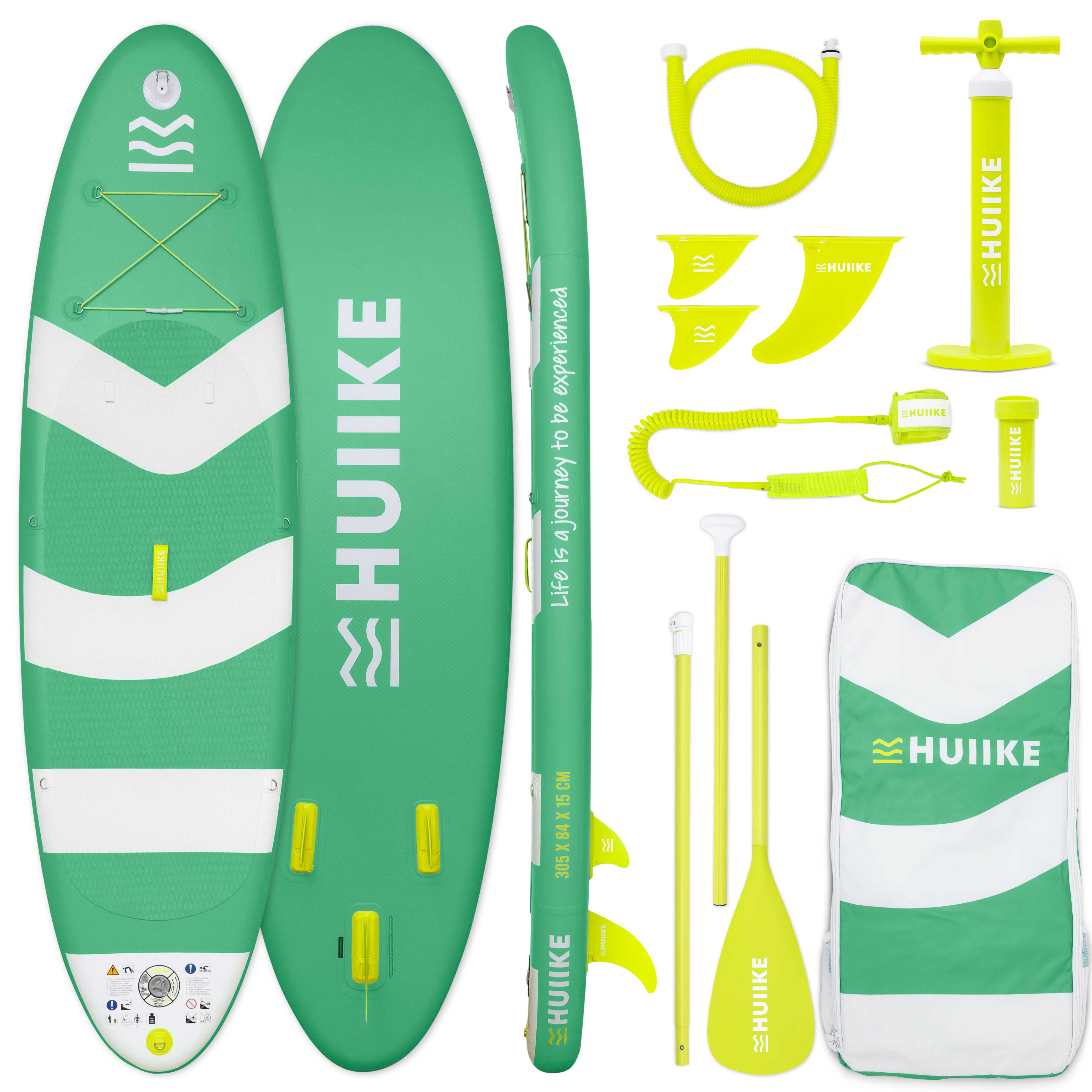 Tabla Paddle Surf Hinchable con Accesorios Premium - HUIIKE | Tabla Padel Surf Hinchable con Remo de Aluminio Inflador Leash | PadelSurf Stand Up Paddle Board Gran Estabilidad Resistencia | SUP Board