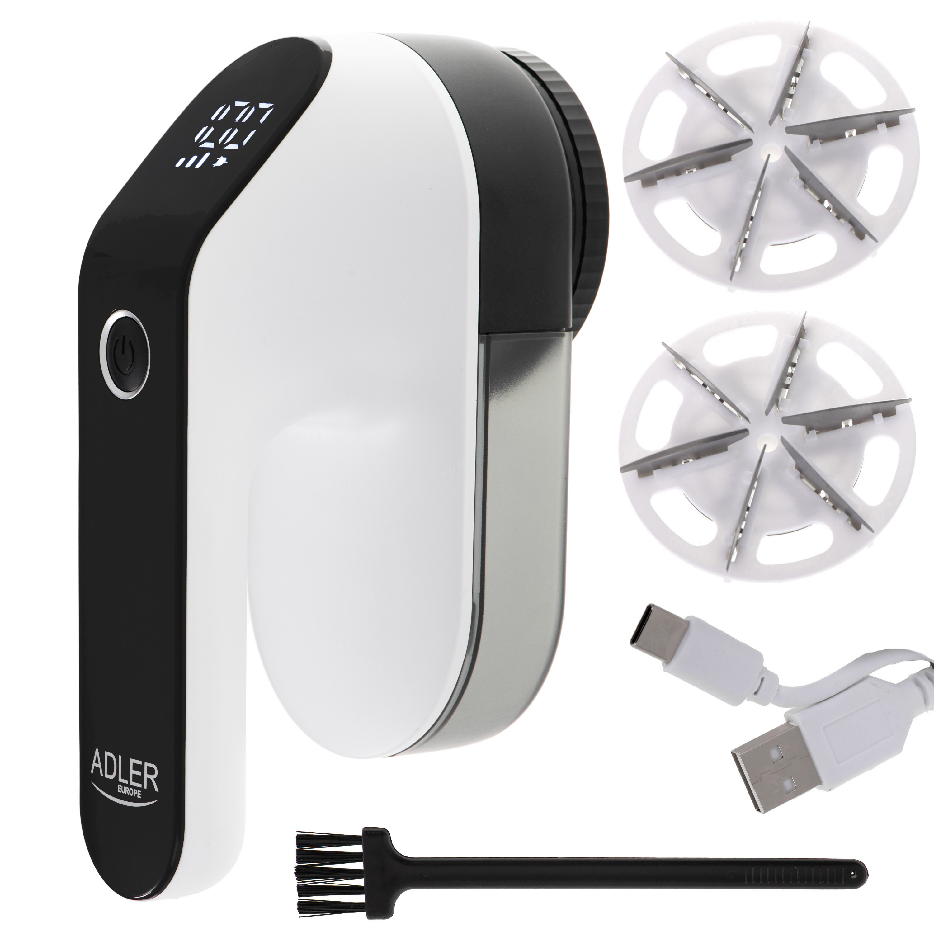 Adler | Aspiradora de pelusas para LCD | AD 9618 | Blanco/Negro | Batería recargable