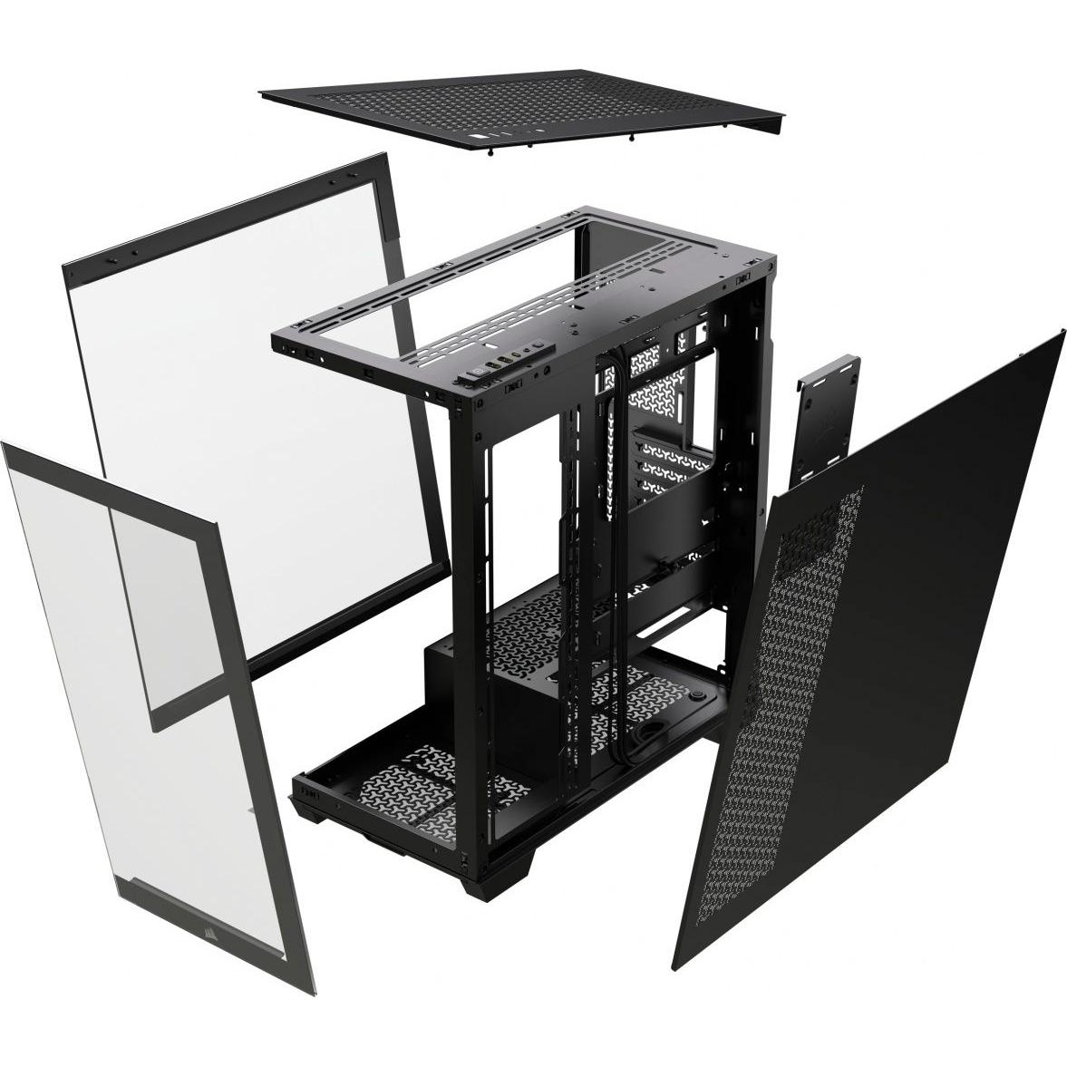Corsair - Caja para PC CC-9011276-WW con cristal templado, soporte E-ATX y refrigeración avanzada para SSD y discos duros