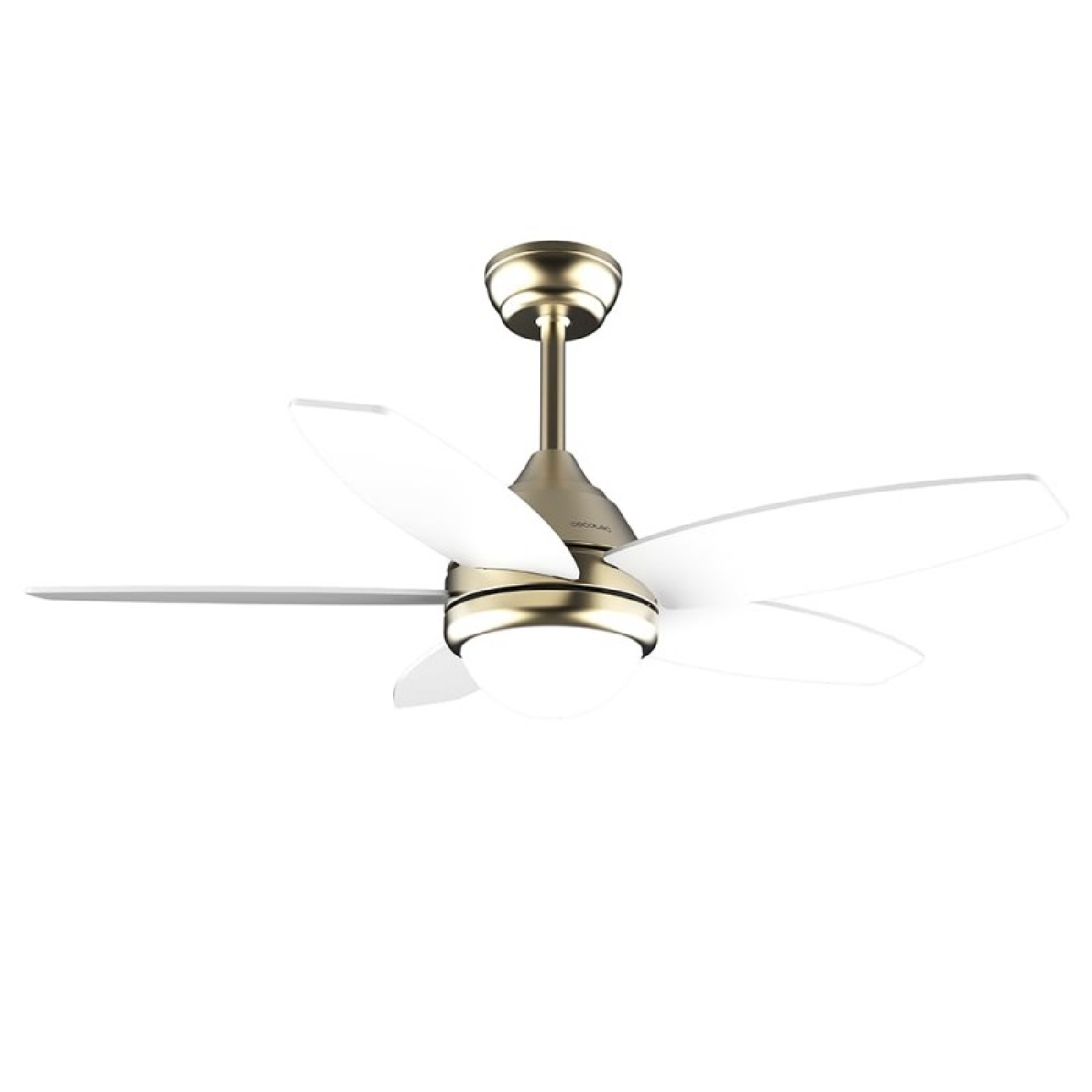 Cecotec Ventilador de Techo con Luz EnergySilence Aero 4200 GoldLightWood. 53W, Diámetro 42”, Luz LED de 15W en 3 Tonos