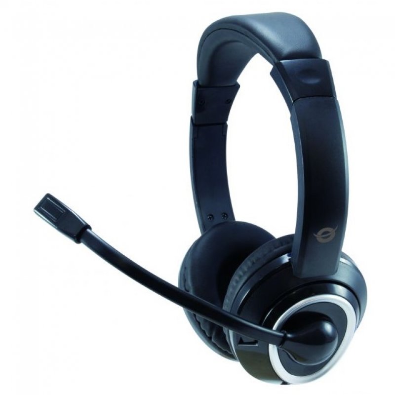 Conceptronic polona02ba headphones with microphone black