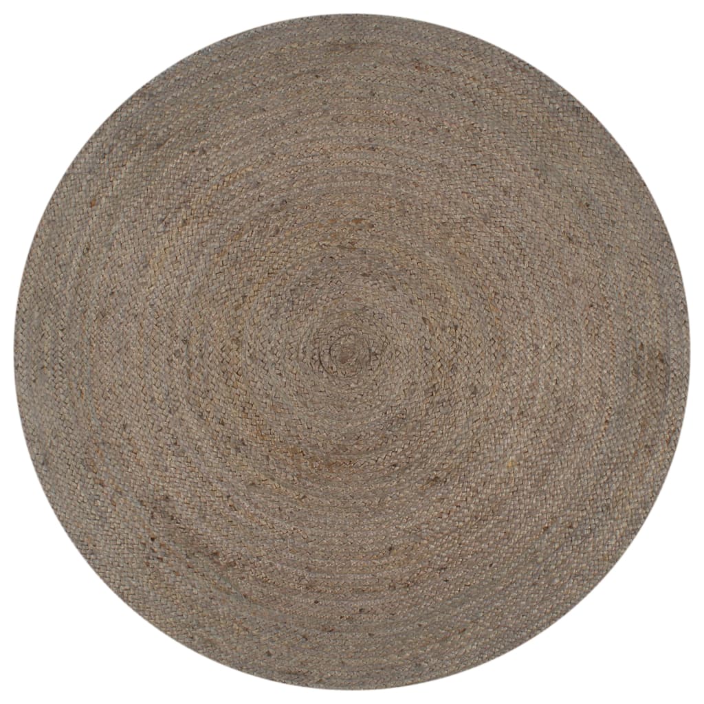 Vidaxl Alfombra de Yute Tejida a Mano Redonda 150 Cm Color Gris