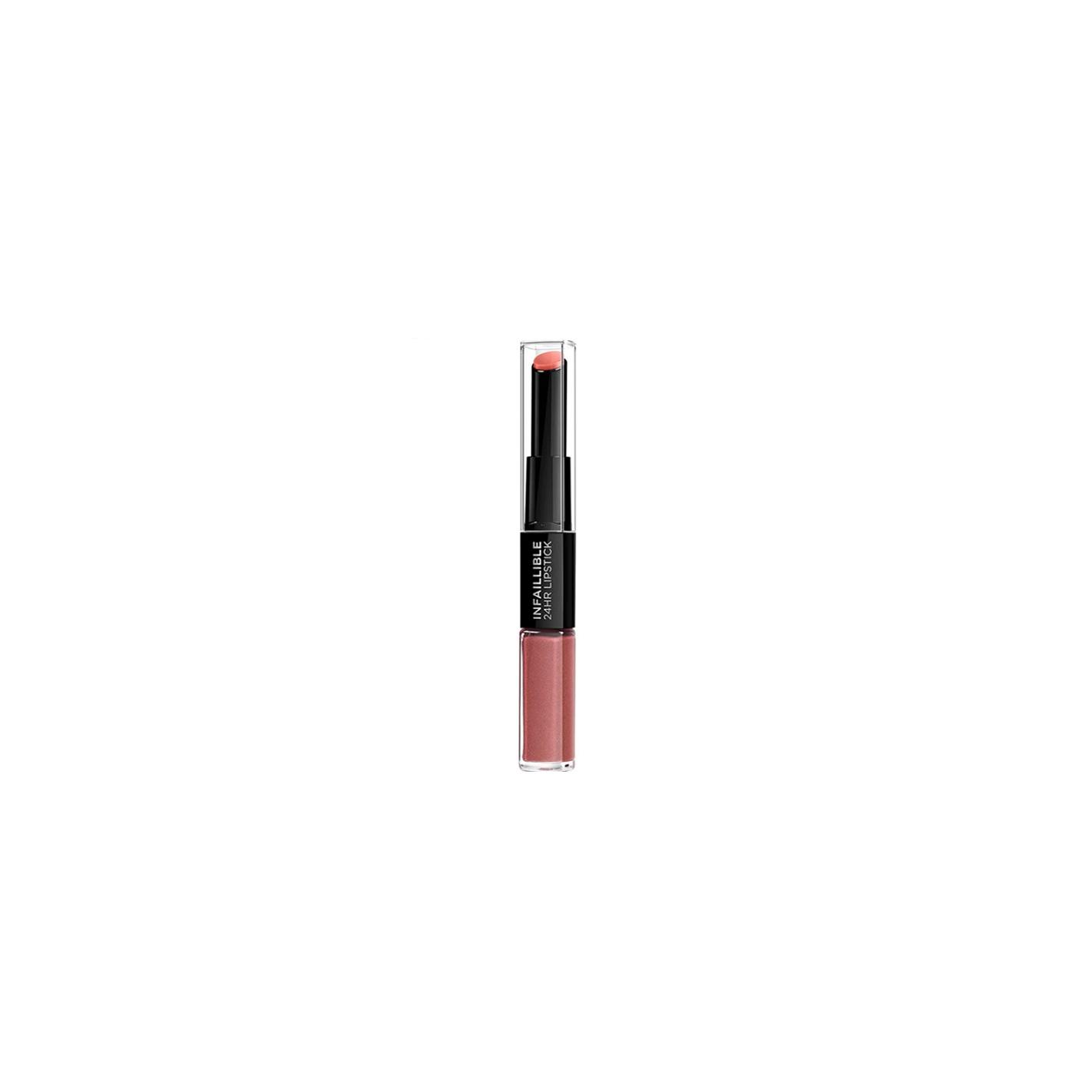 L'Oréal Paris - Pintalabios Infalible 24H de larga duración con Ácido Hialurónico para labios hidratados y confortables, color intenso sin retoques durante 24 horas