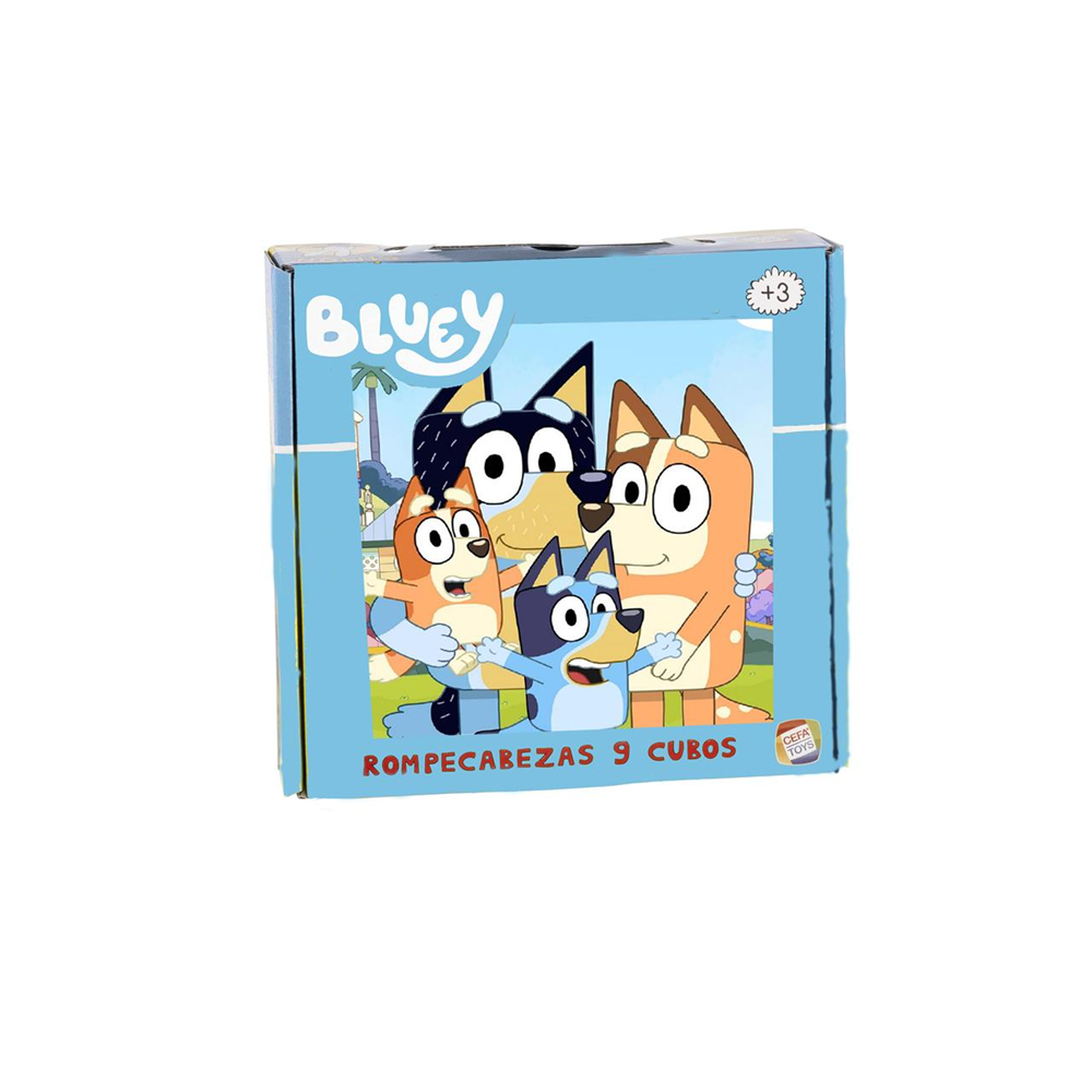 Rompecabezas Bluey Con 9 Cubos. 21 X 22 X 6 Cm (Cefa 88319)