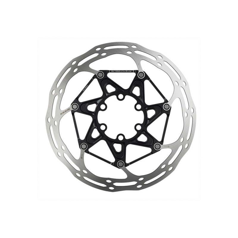 SRAM | Disco De Freno Centerline 2PZ Biselado  Negro-Plata  - Los rotores CenterLine X son la versión más liviana de los rotores CenterLine silenciosos, suaves y robustos de SRAM, con un diseño de dos