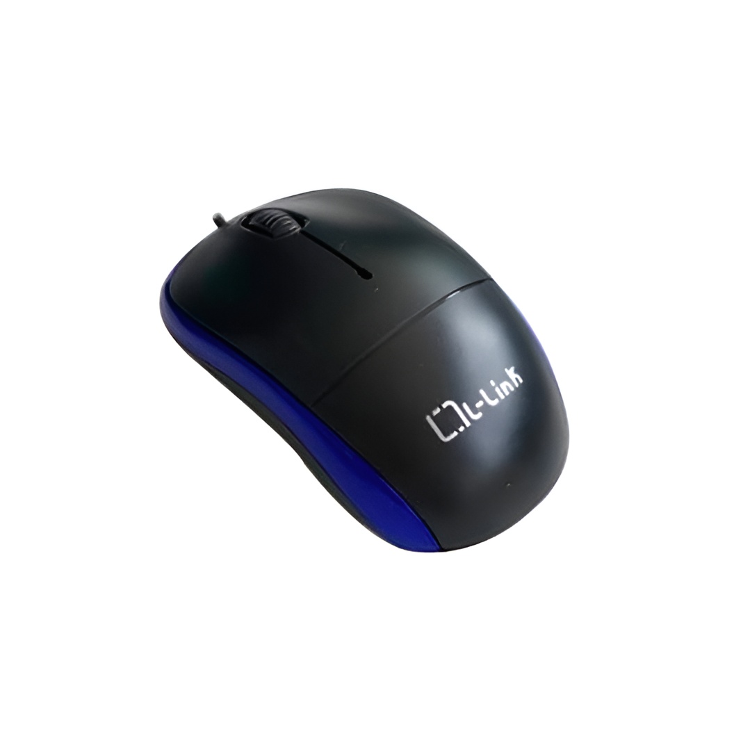 Raton optico usb l-link negro/azul ll-2080-a