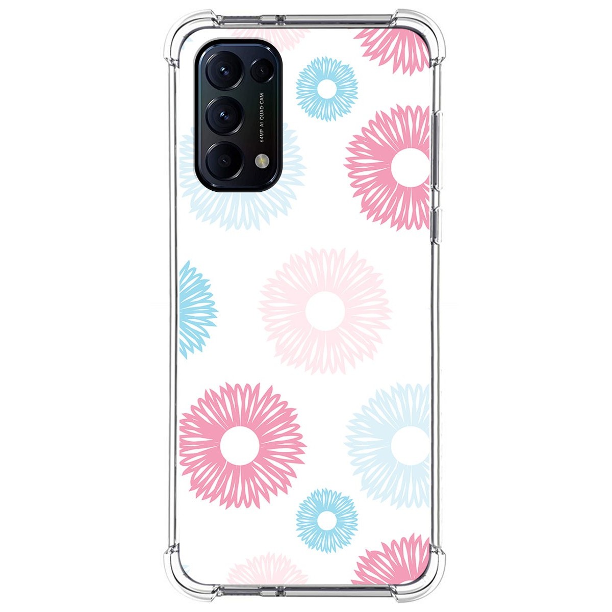 Funda Silicona Antigolpes para Oppo Find X3 Lite 5G diseño Flores 06 Dibujos