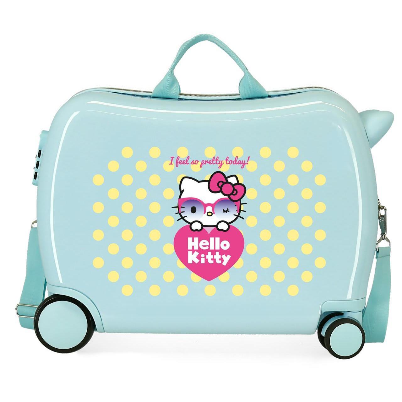 Maleta Infantil Sanrio Hello kitty pretty glasses turquesa 38x50x20cm