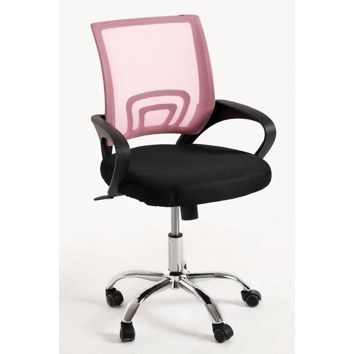 Regalos Miguel - Silla de Oficina Rosa y Negra Midi Pro - Máxima Ergonomía - Ideal para Escritorio y Gaming