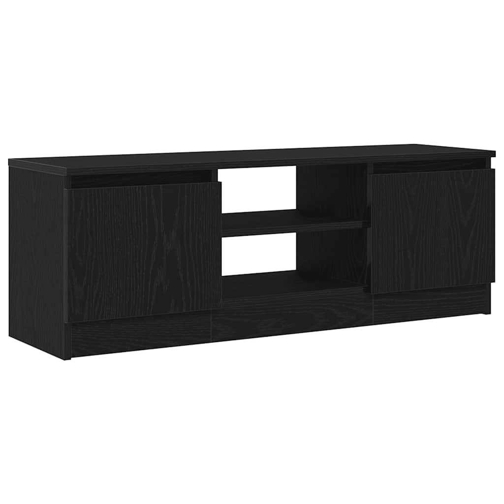 vidaXL Mueble para TV madera ingeniería madera envejecida 102x30x36 cm en color Madera antigua/Roble negro/Roble artisan | almacenamiento funcional diseño moderno para baño dormitorio sala