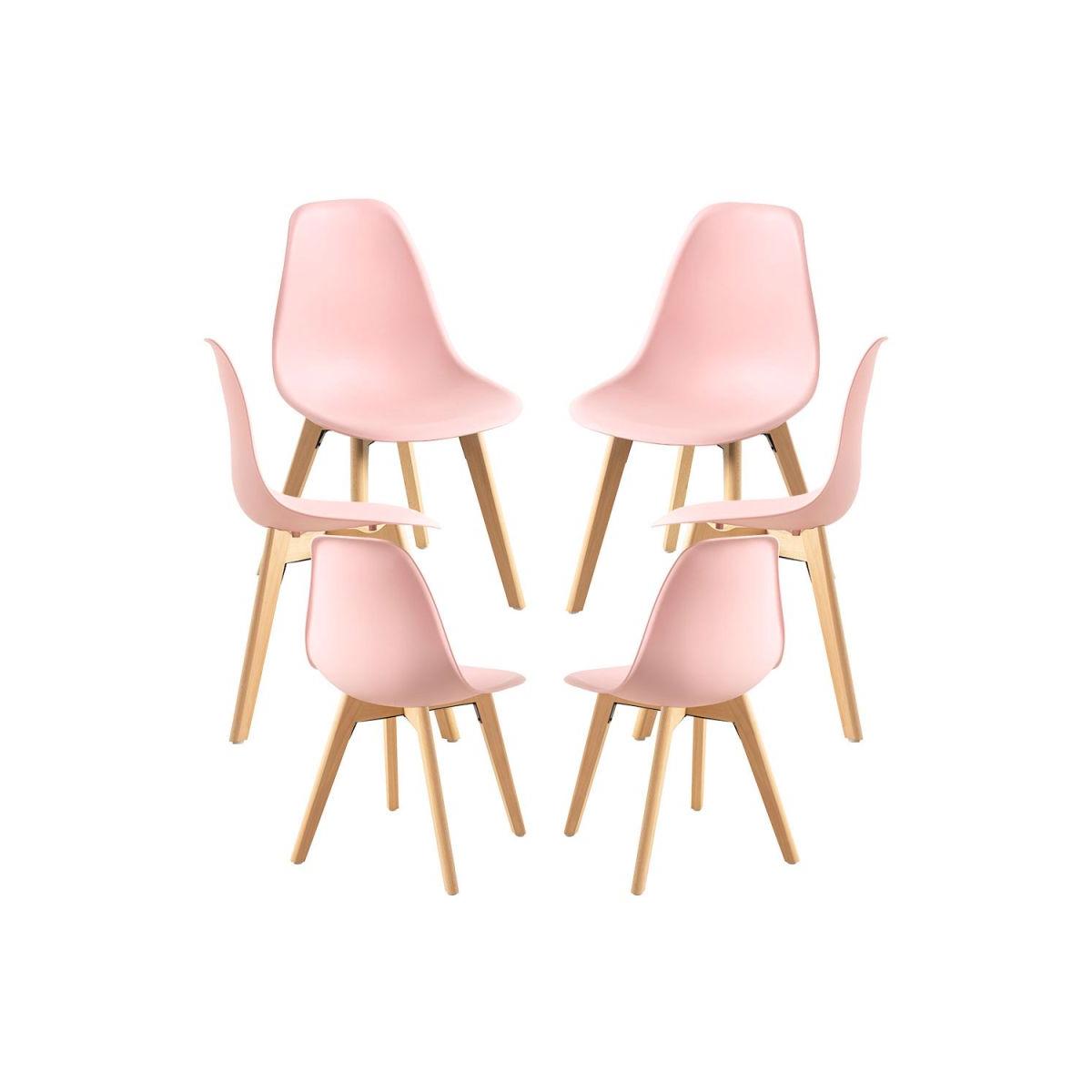 Regalos Miguel - Packs Sillas Comedor - Pack 6 Sillas Kelen - Rosa