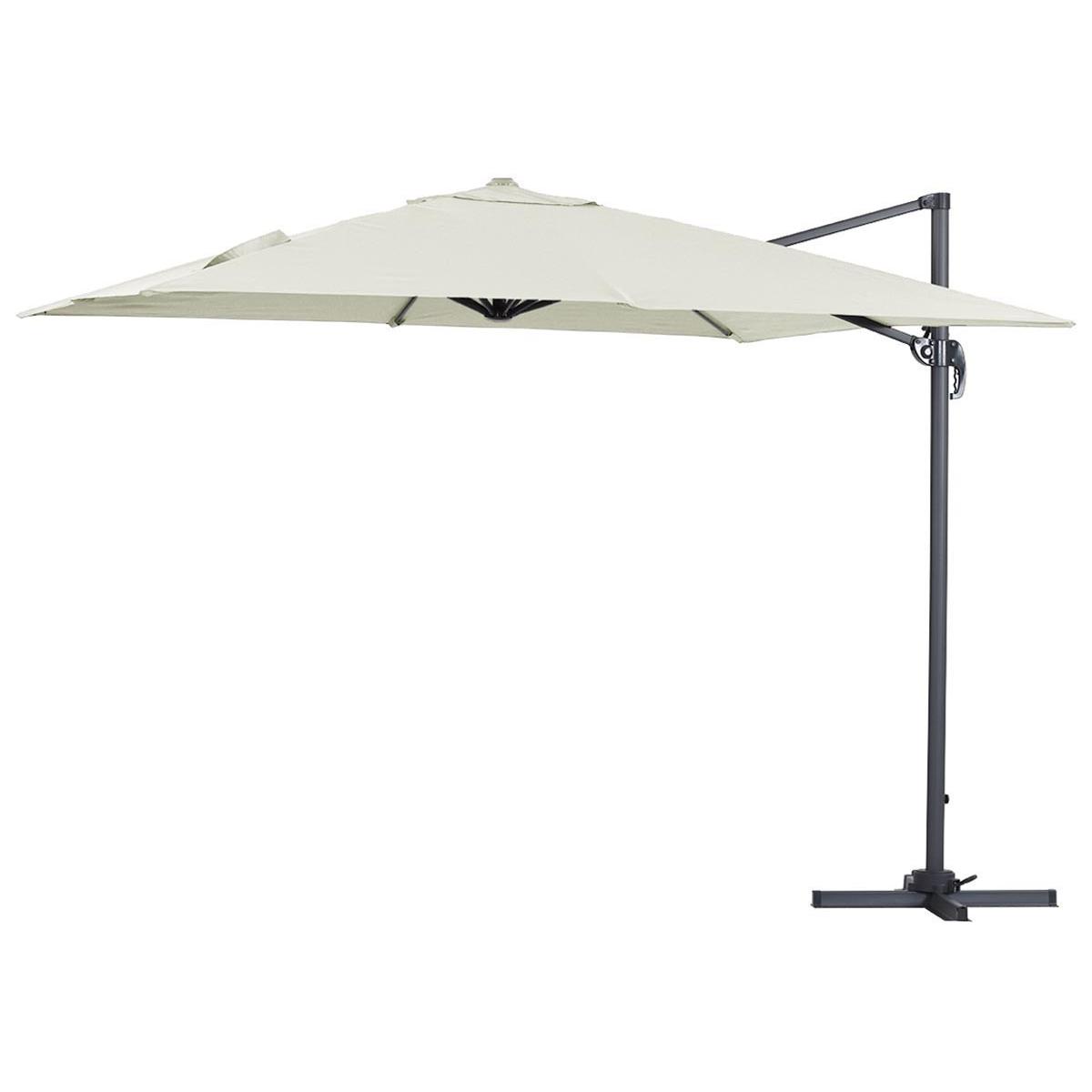Habitat y Jardin - Parasol lateral de jardín en aluminio - Sun 3 - Cuadrado - 3 x 3 m - Crudo