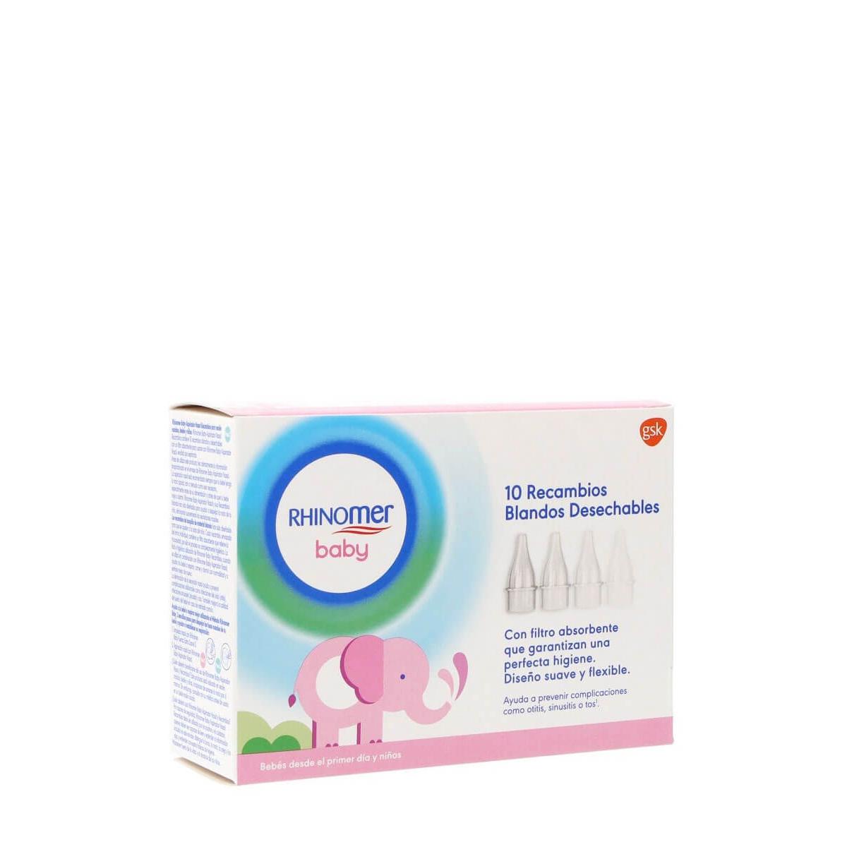 Rhinomer baby 10 recambios desechables del aspirador confort