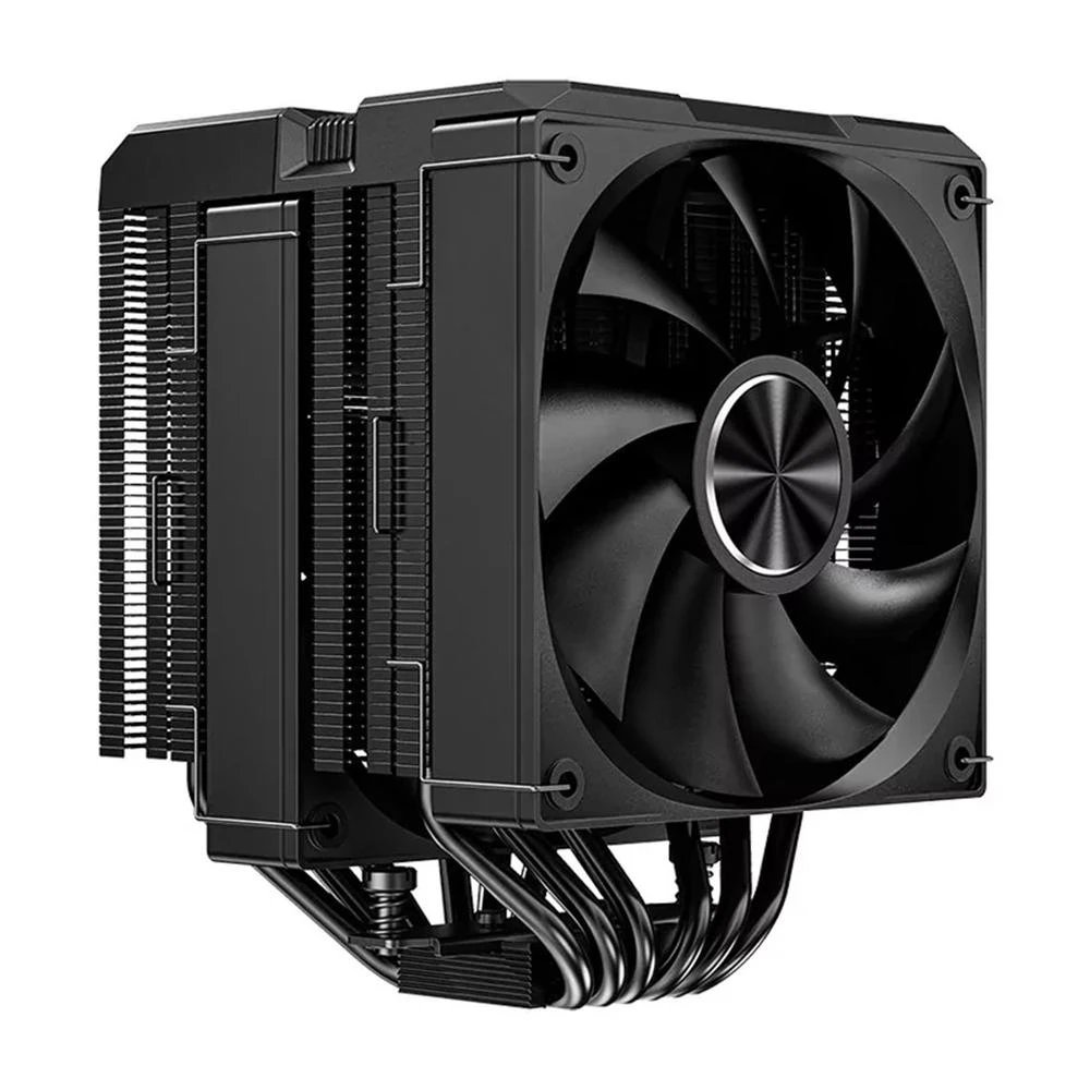 Hiditec - Disipador CPU DC40 PRO PWM Negro para refrigeración eficiente en equipos gaming y alto rendimiento, torre con 6 heatpipes de cobre y 2 ventiladores de 120 mm