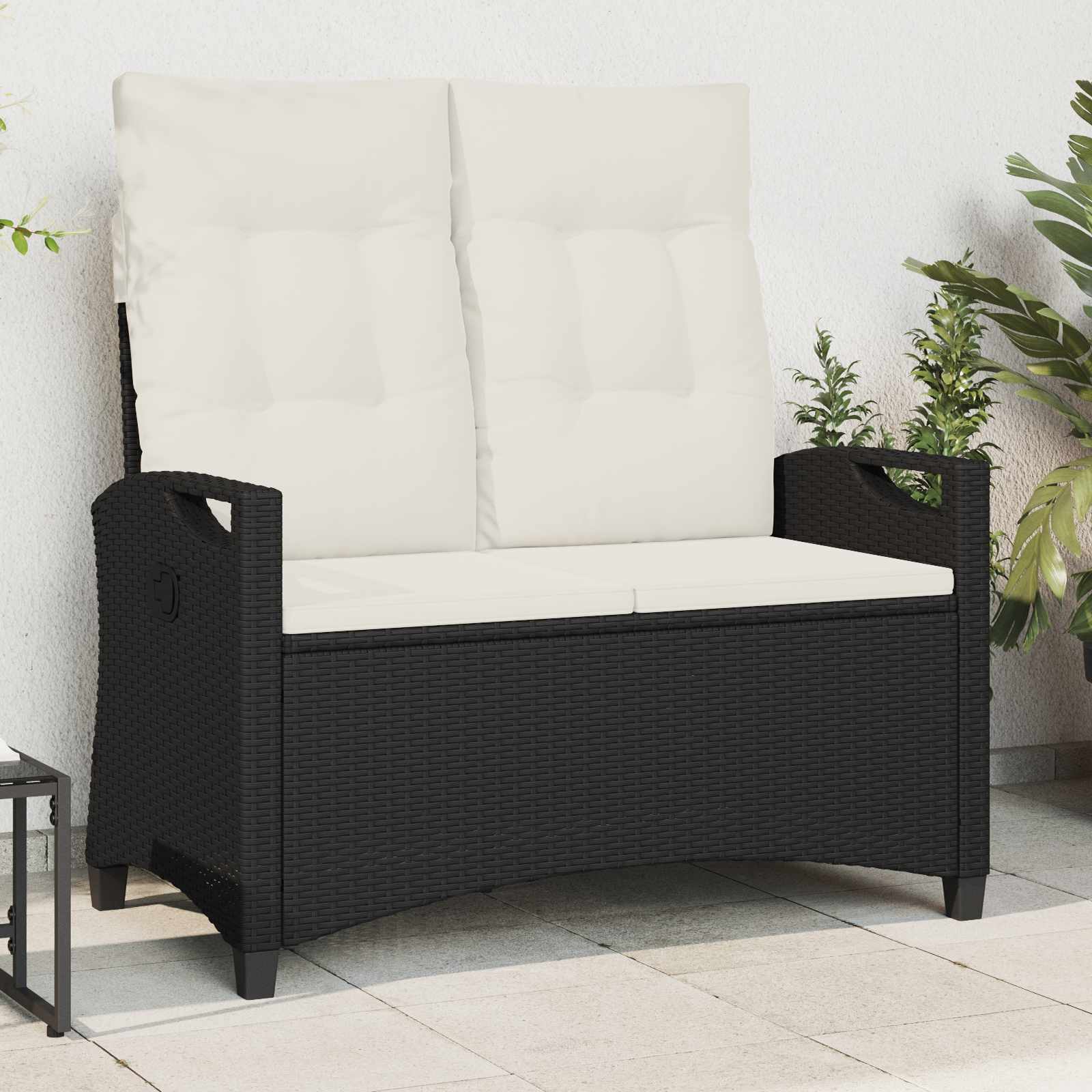 vidaXL Banco de jardín 105 x 60 x 112 cm Acero y Poliéster