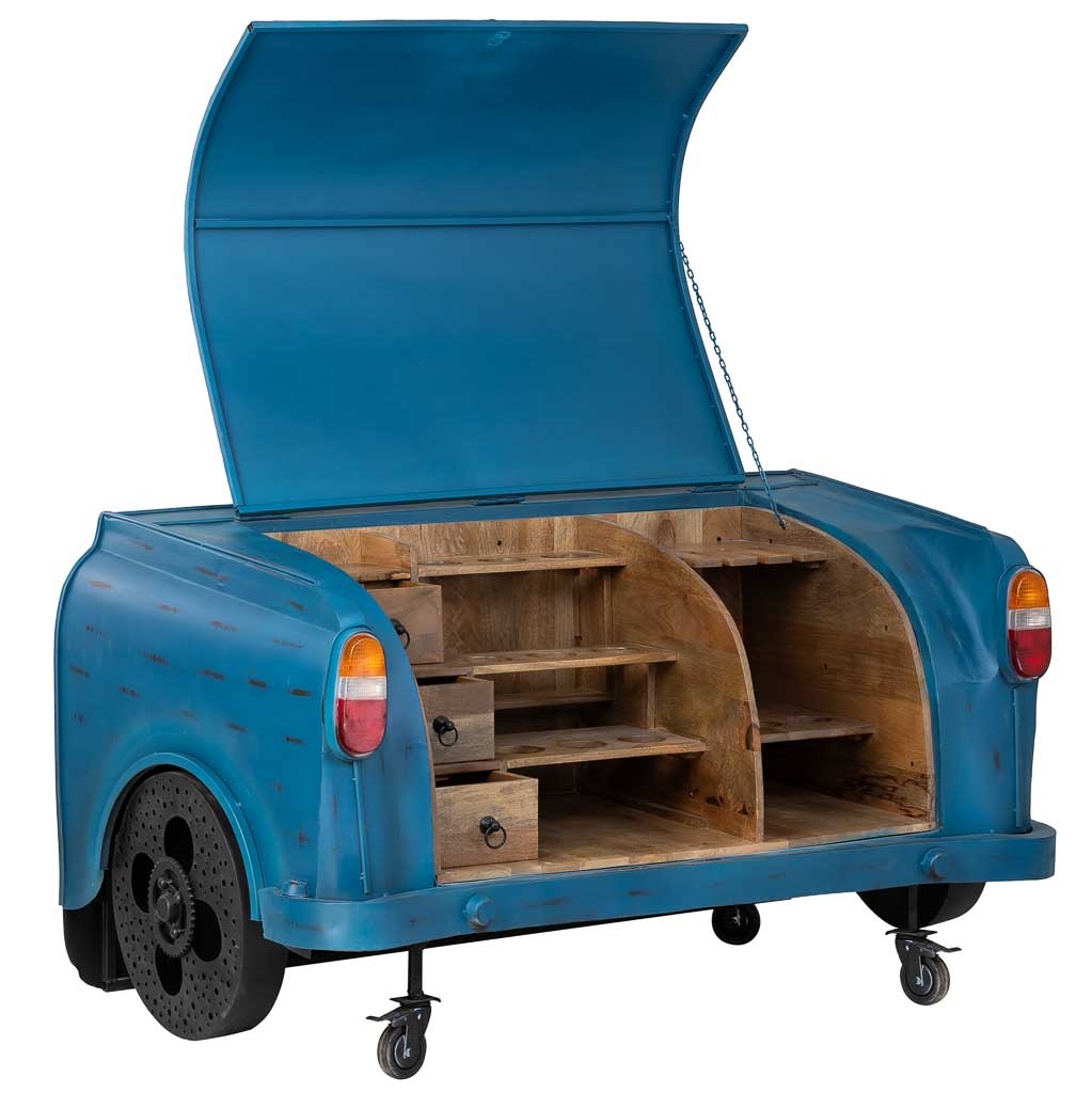 Wonderlust Deco - Maletero botellero azul 174x84x92 Azul 174x84x86,50h cm