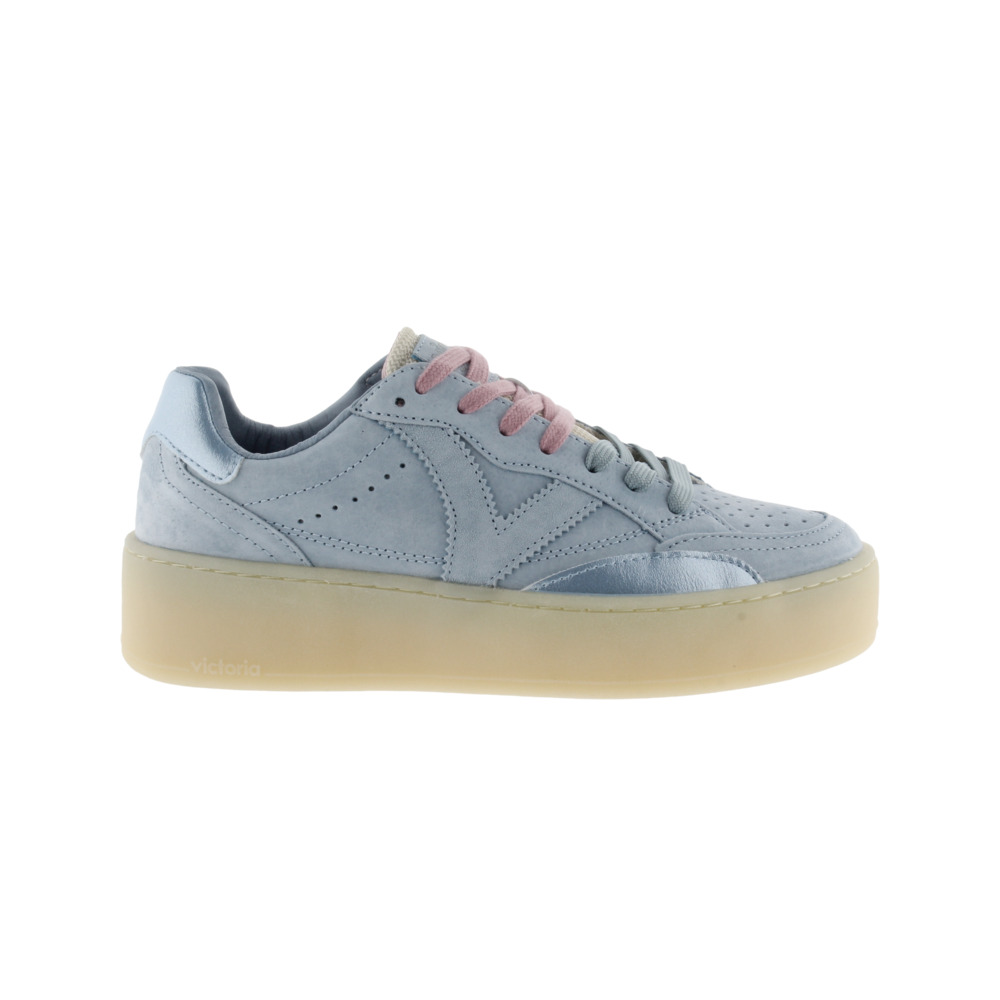 Victoria Turín Zapatillas de serraje con piezas metalizadas al tono y suela caramelo 1265100