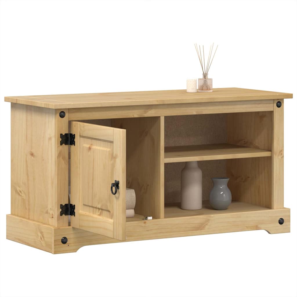 vidaXL Mueble de TV Corona madera maciza de pino 100x40x52 cm