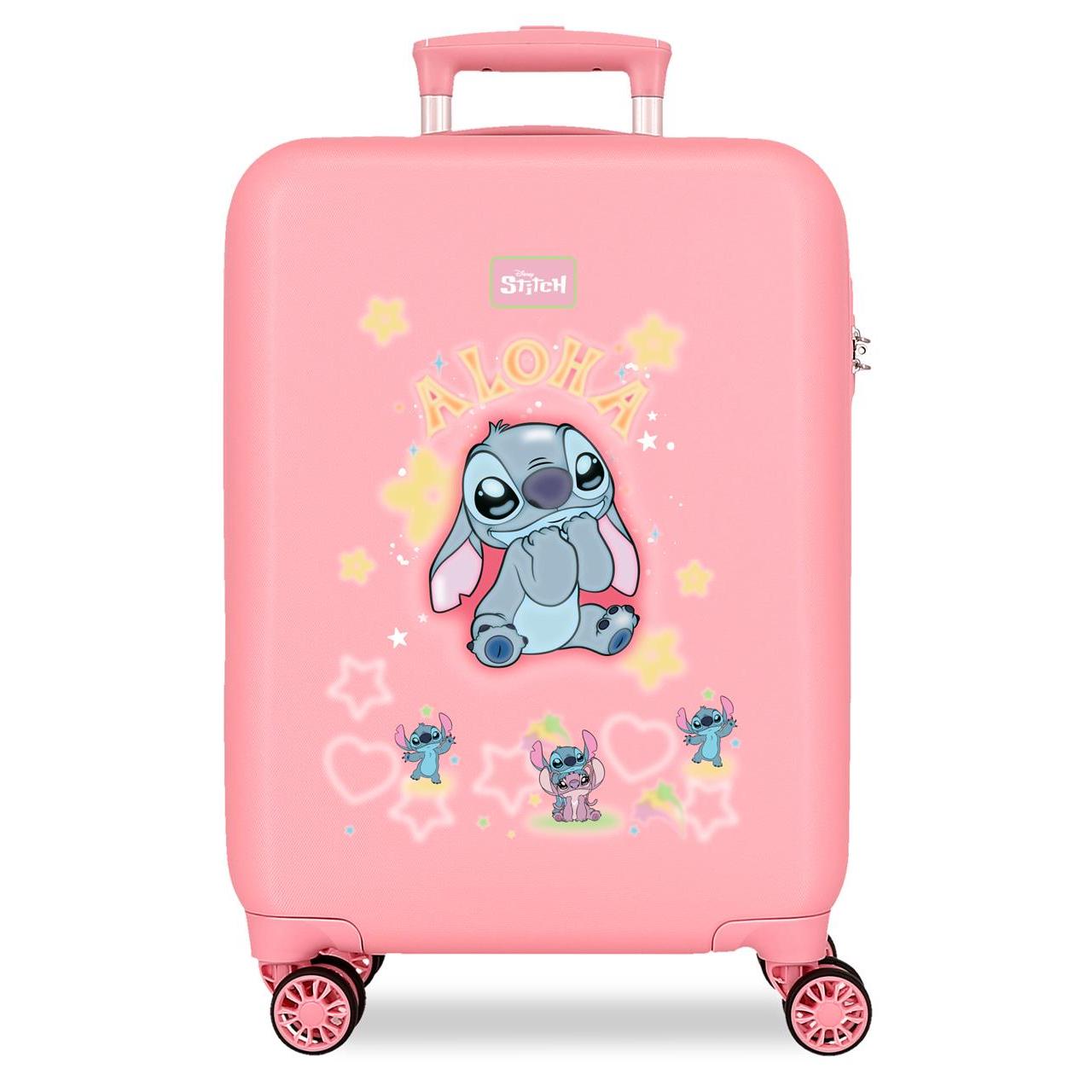 Maleta de cabina Stitch You & Me Rosa 38x55x20cm