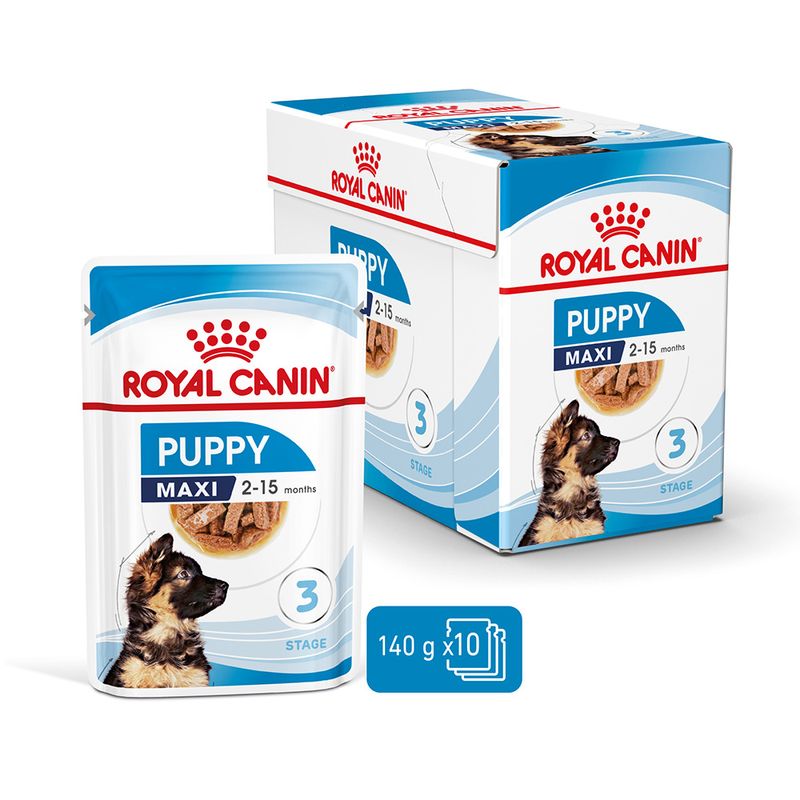 10x140 g -  Royal Canin Maxi Puppy - Comida húmeda para cachorros grandes