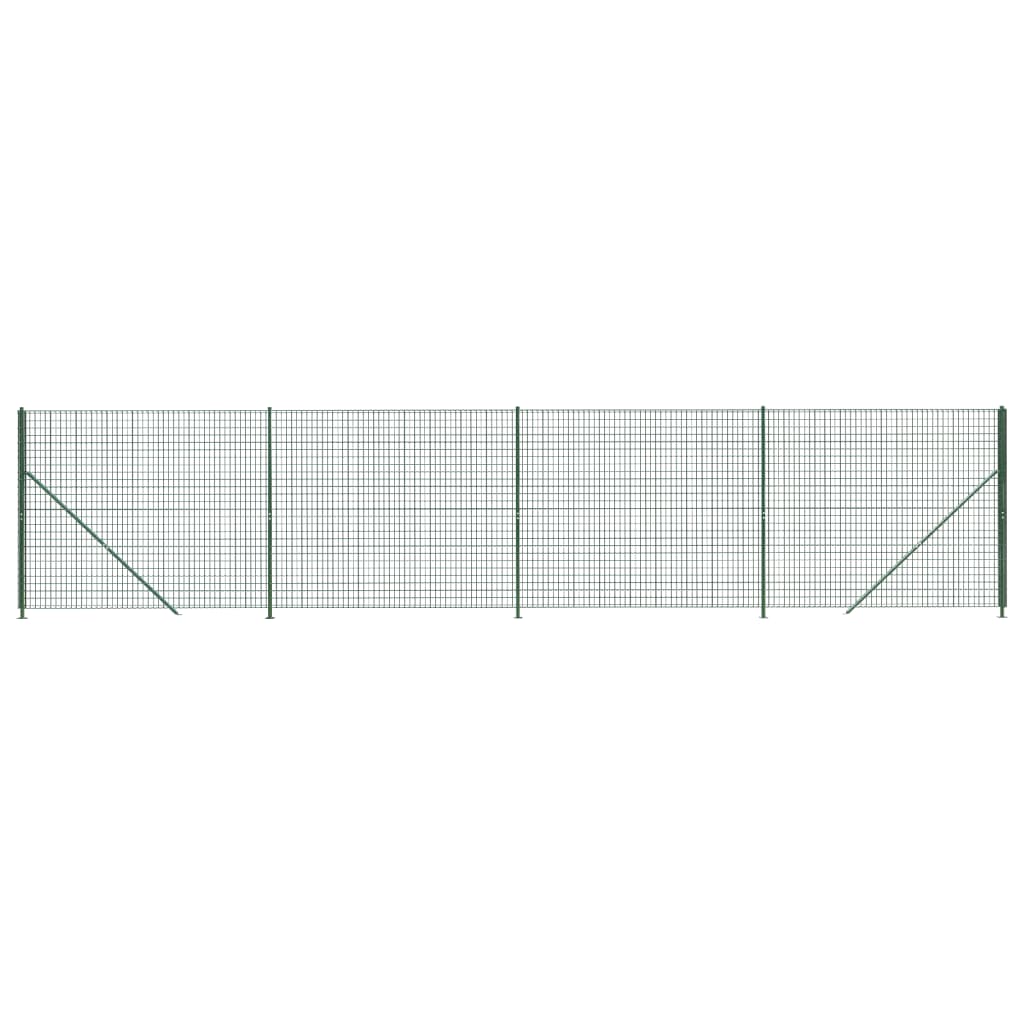 vidaXL Cerca de alambre con brida verde 1,6x10 m