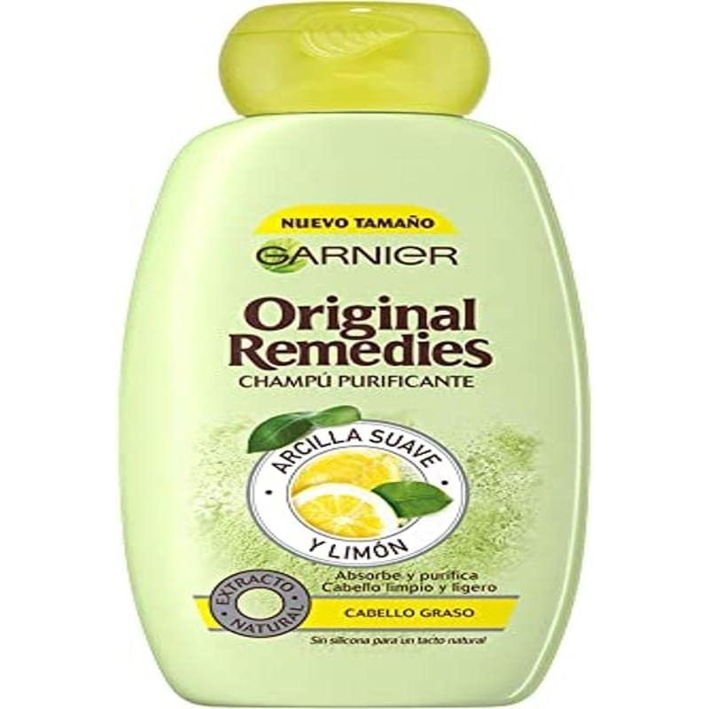 Garnier Original- Remedies Champú Para Pelo Graso, Arcilla y Limón, 400 ml