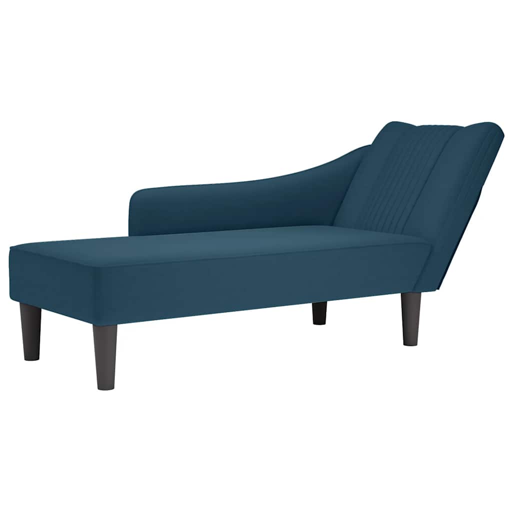vidaXL Chaise longue con reposabrazos derecho terciopelo oscuro en color Verde oscuro/Azul/Gris oscuro y más