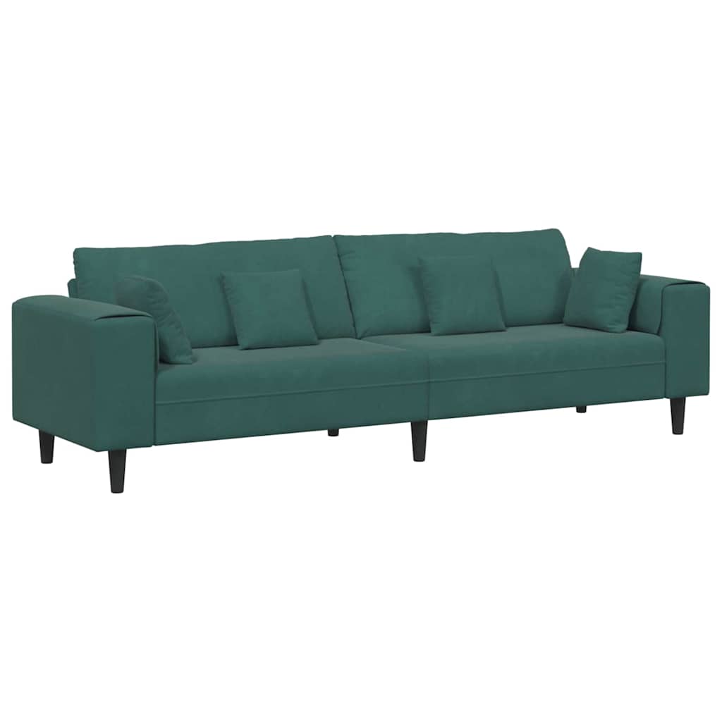 Sofá Verde oscuro 250 x 77 x 76 cm Terciopelo
