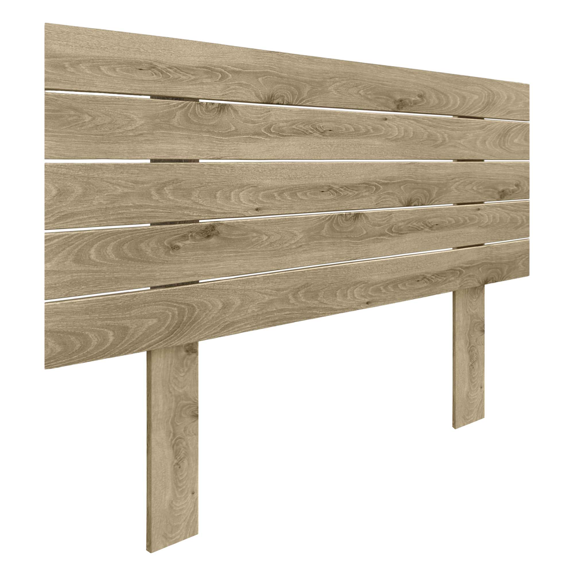 DHOME Cabecero de Madera reciclada DM Estilo Palet Horizontal con Patas Cama Palets Herrajes incluidos