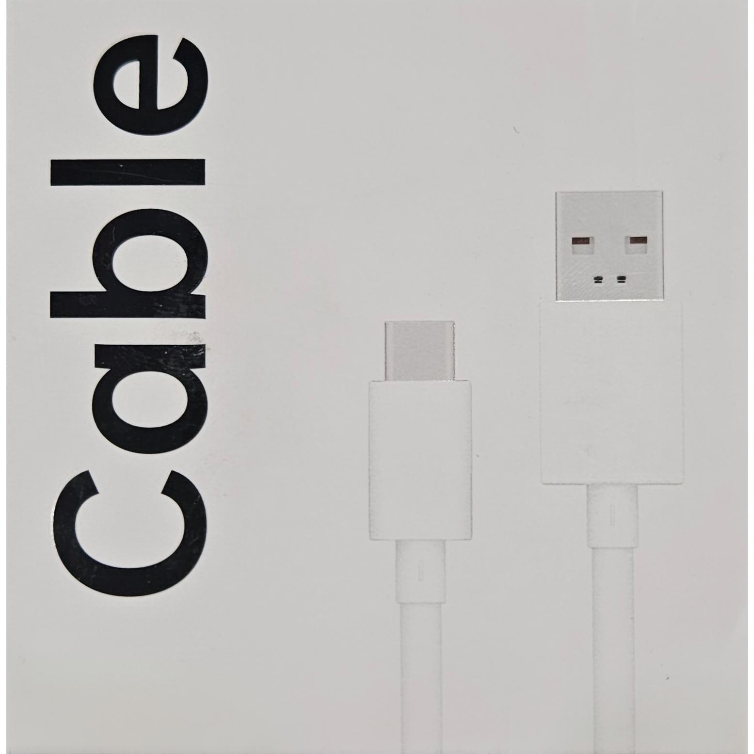 Cable original Oppo VOOC D129 blanco USB-A/USB-C 1m