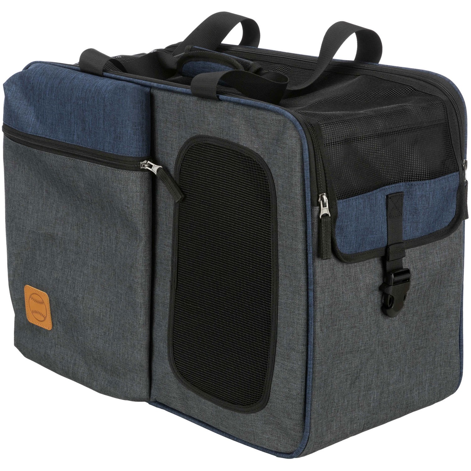 TRIXIE Mochila y transportín Tara 2 en 1 gris/azul