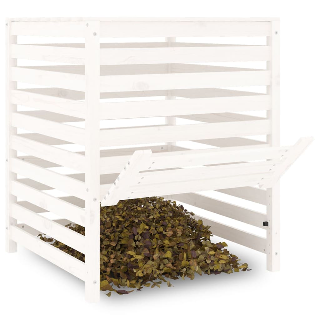 vidaXL Compostador de 82,5x82,5x99,5 cm compostadora Color Pino natural,  Pino blanco,  Pino gris y mas