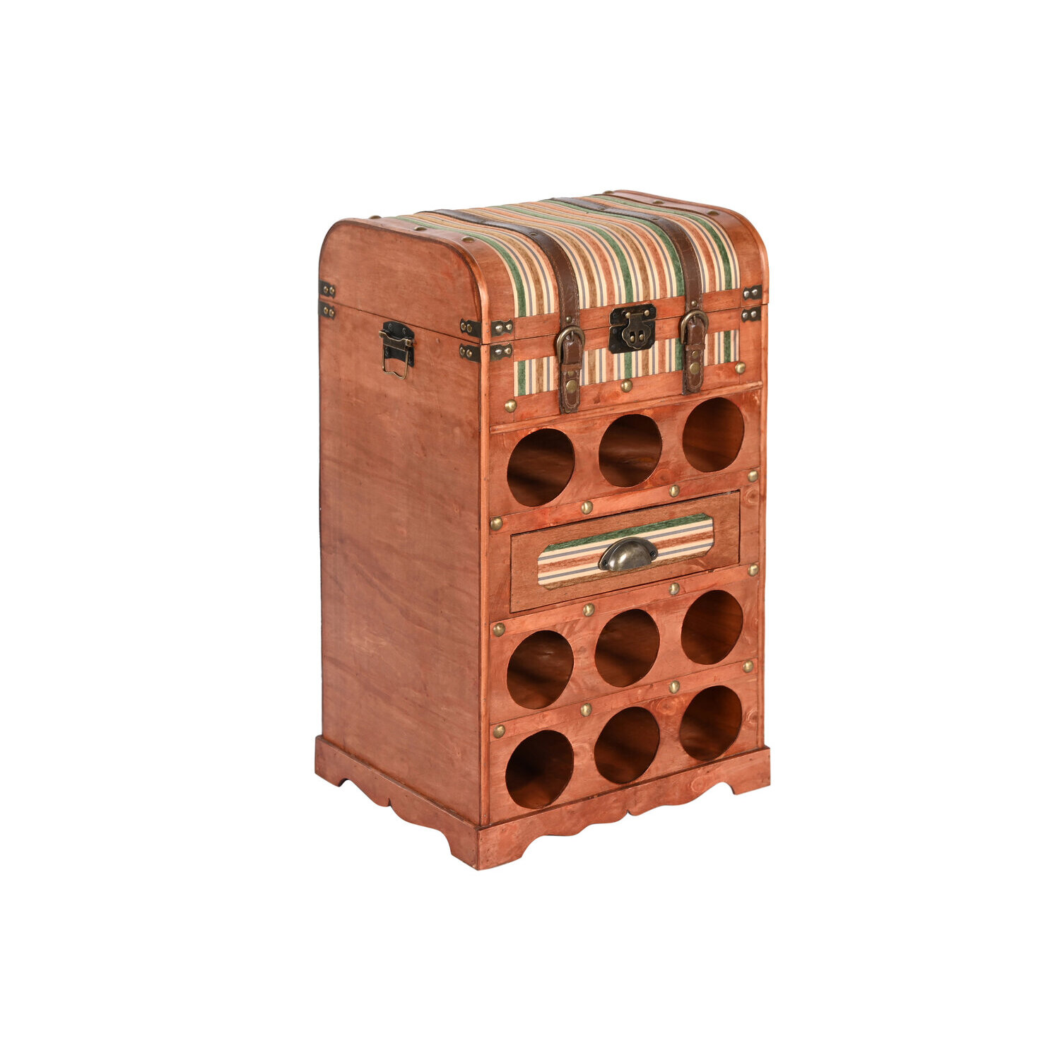 Botellero alamo pu 40x35,5x71 marron El mejor complemento para tu hogar.