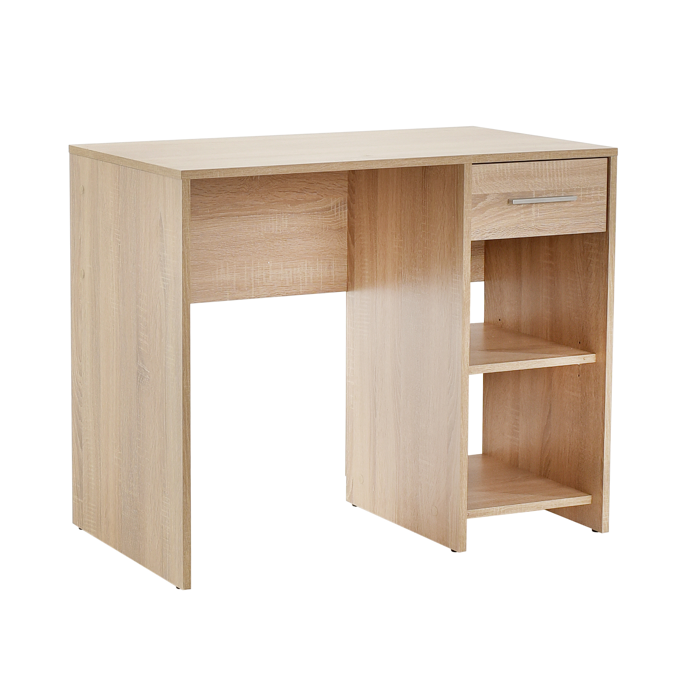 Venprodin - Mesa Escritorio 1 Cajón Con Estantes 74X90X51 Blanco / Cambrian