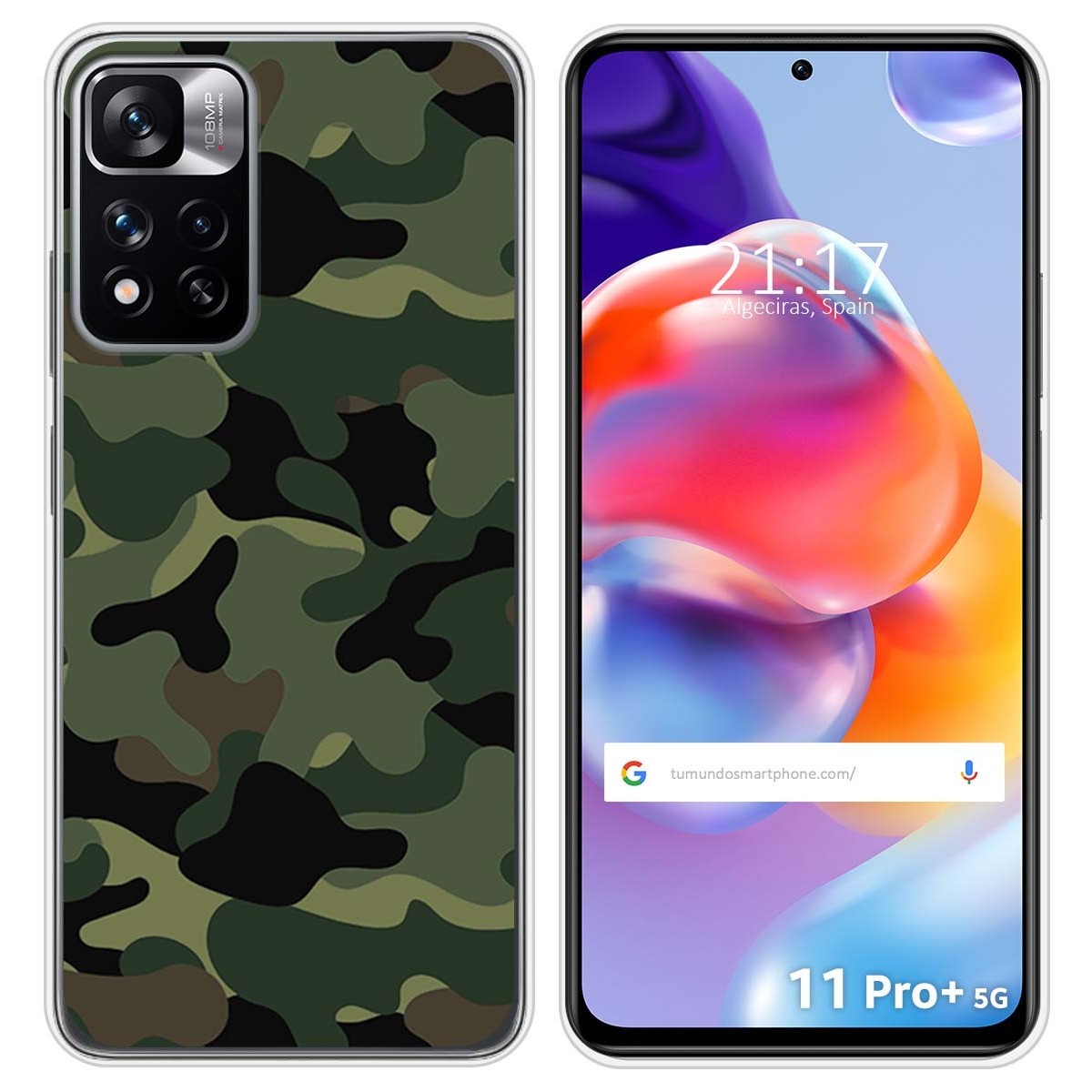 Funda Silicona para Xiaomi Redmi Note 11 Pro+ Plus 5G diseño Camuflaje Dibujos