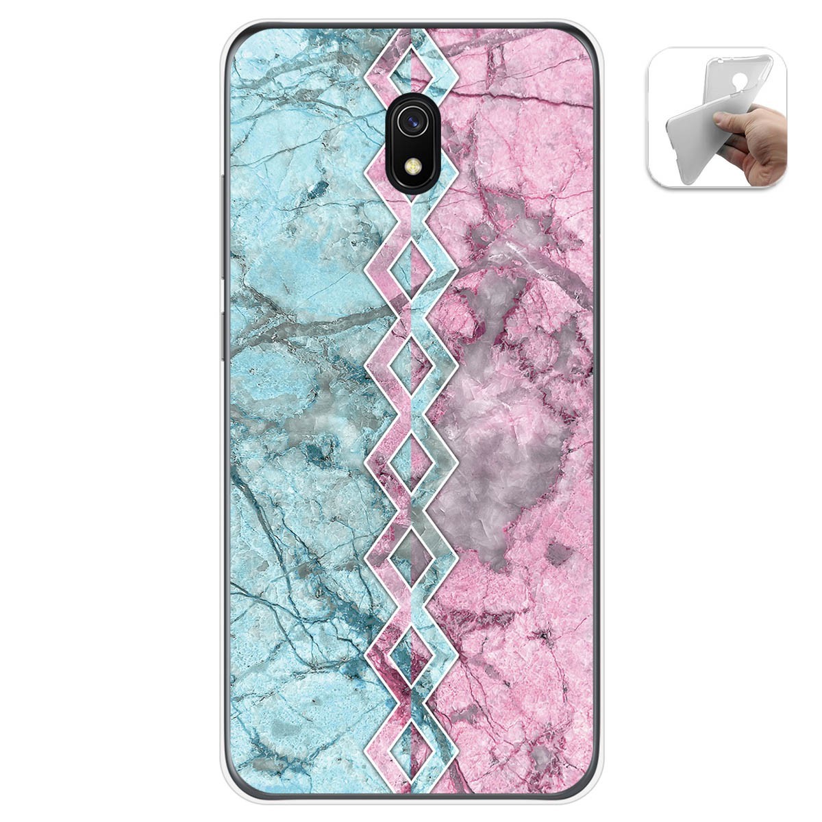 Tumundosmartphone Funda Gel Tpu para Xiaomi Redmi 8A diseño Mármol 08 Dibujos